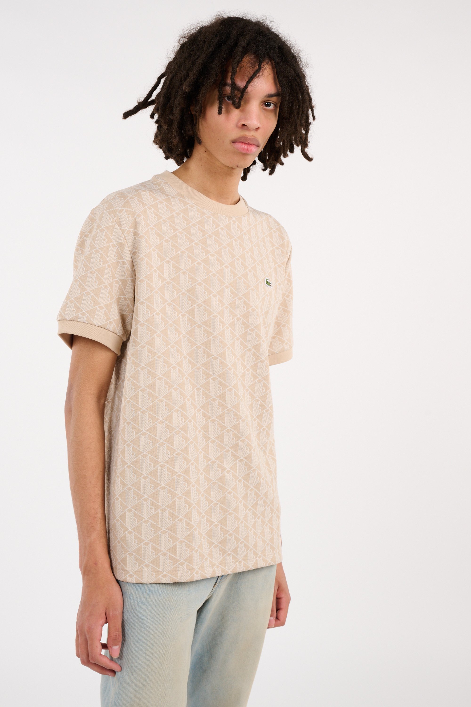 T-shirt tee-shirt LACOSTE Beige