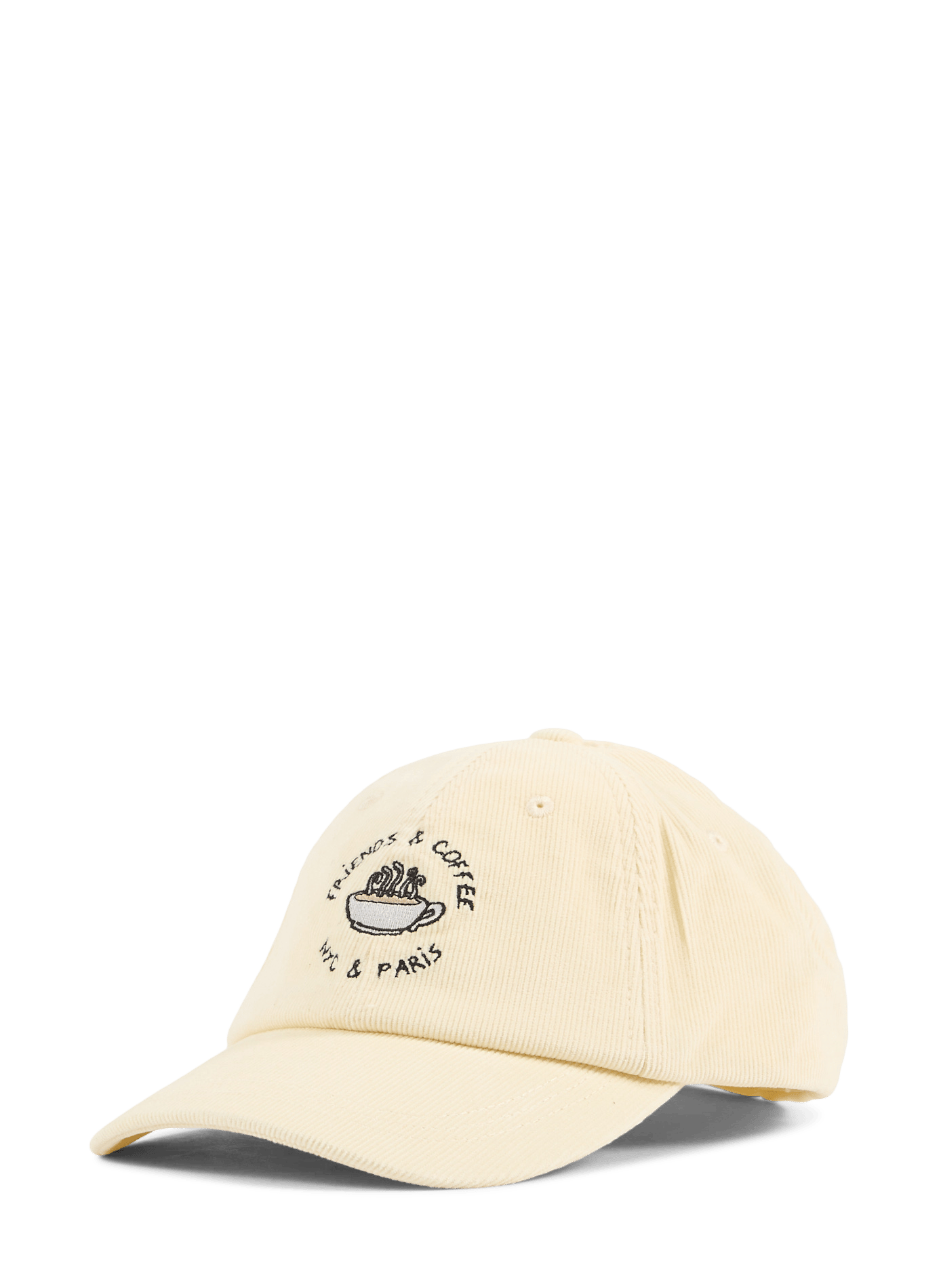 Casquette brodée Friends and Coffee en coton MAISON LABICHE Beige