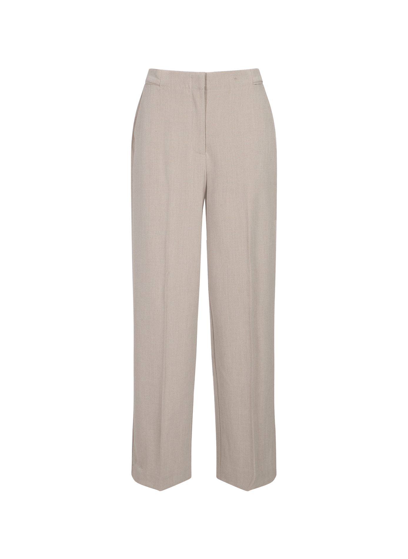 Solid straight tailored pants OBJECT Grey