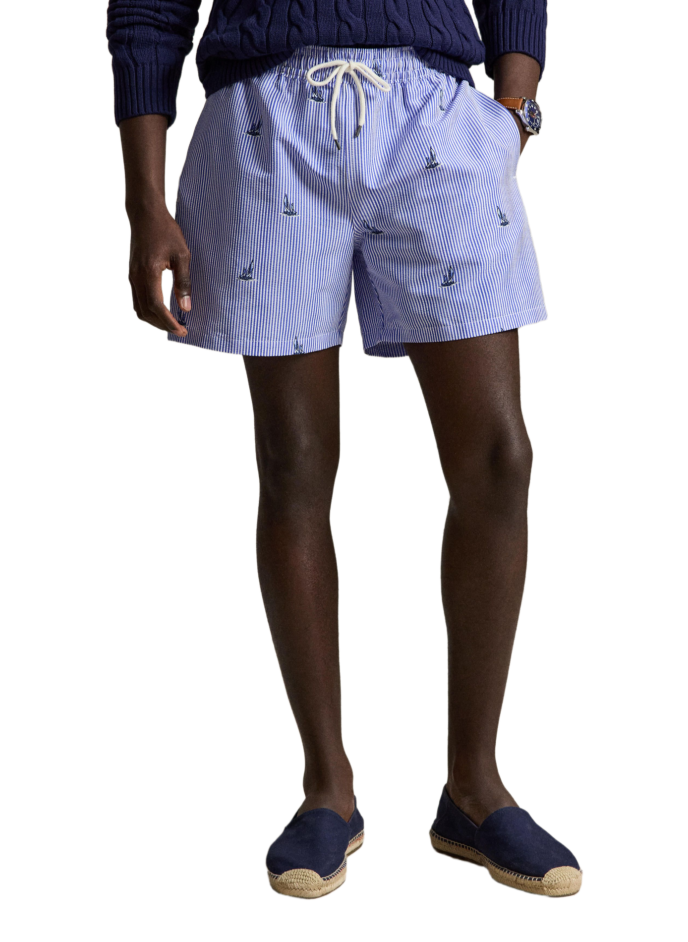 Striped swim shorts with embroidery POLO RALPH LAUREN Blue