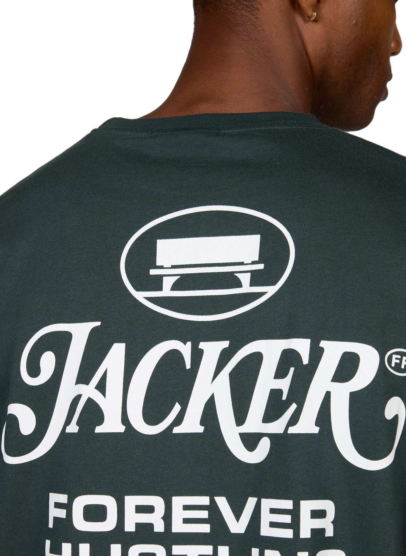 Katoenen T-shirt JACKER. Groen