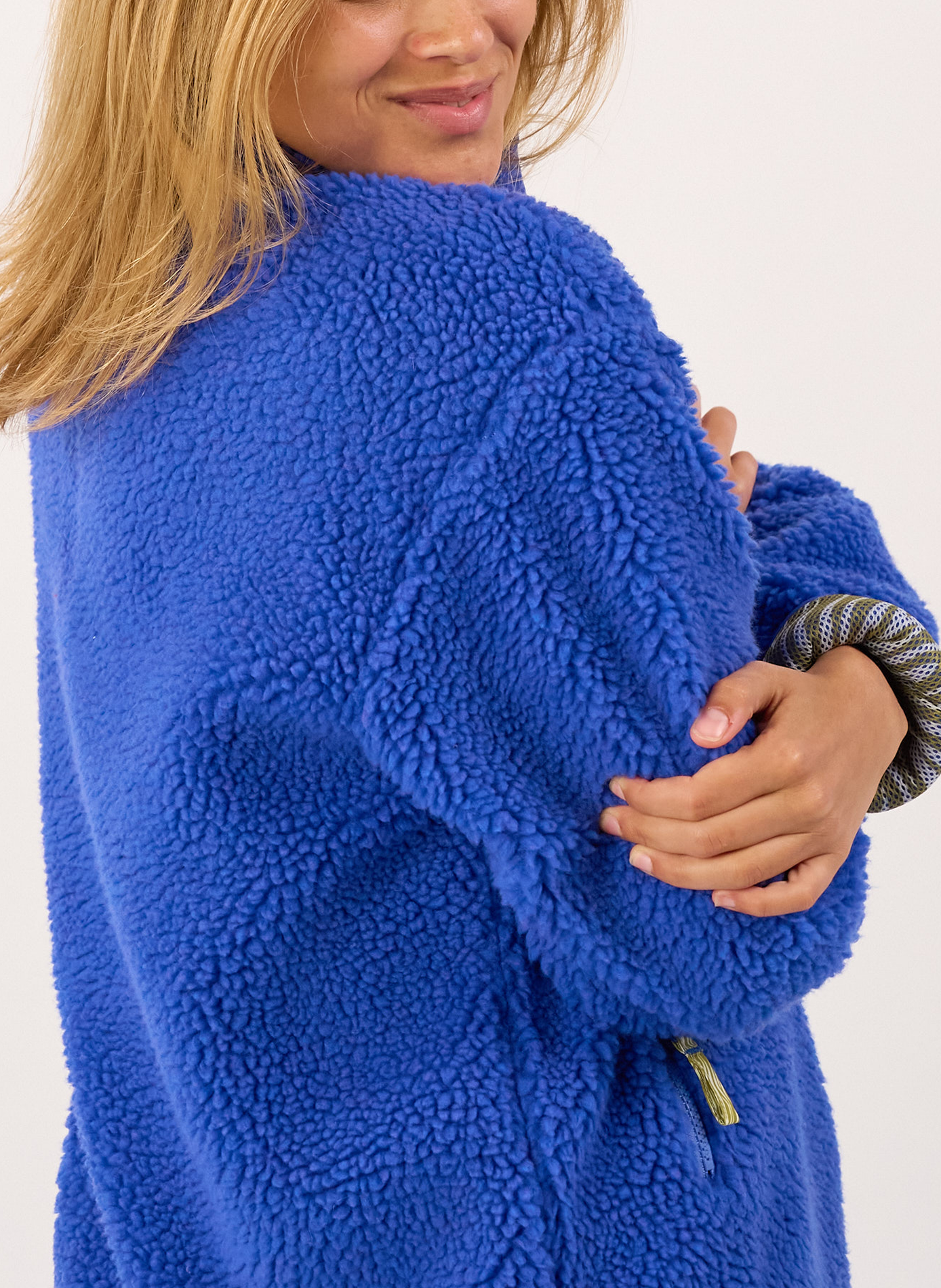 Veste sherpa zippée manches longues | Bleu BILLYBELT Femme