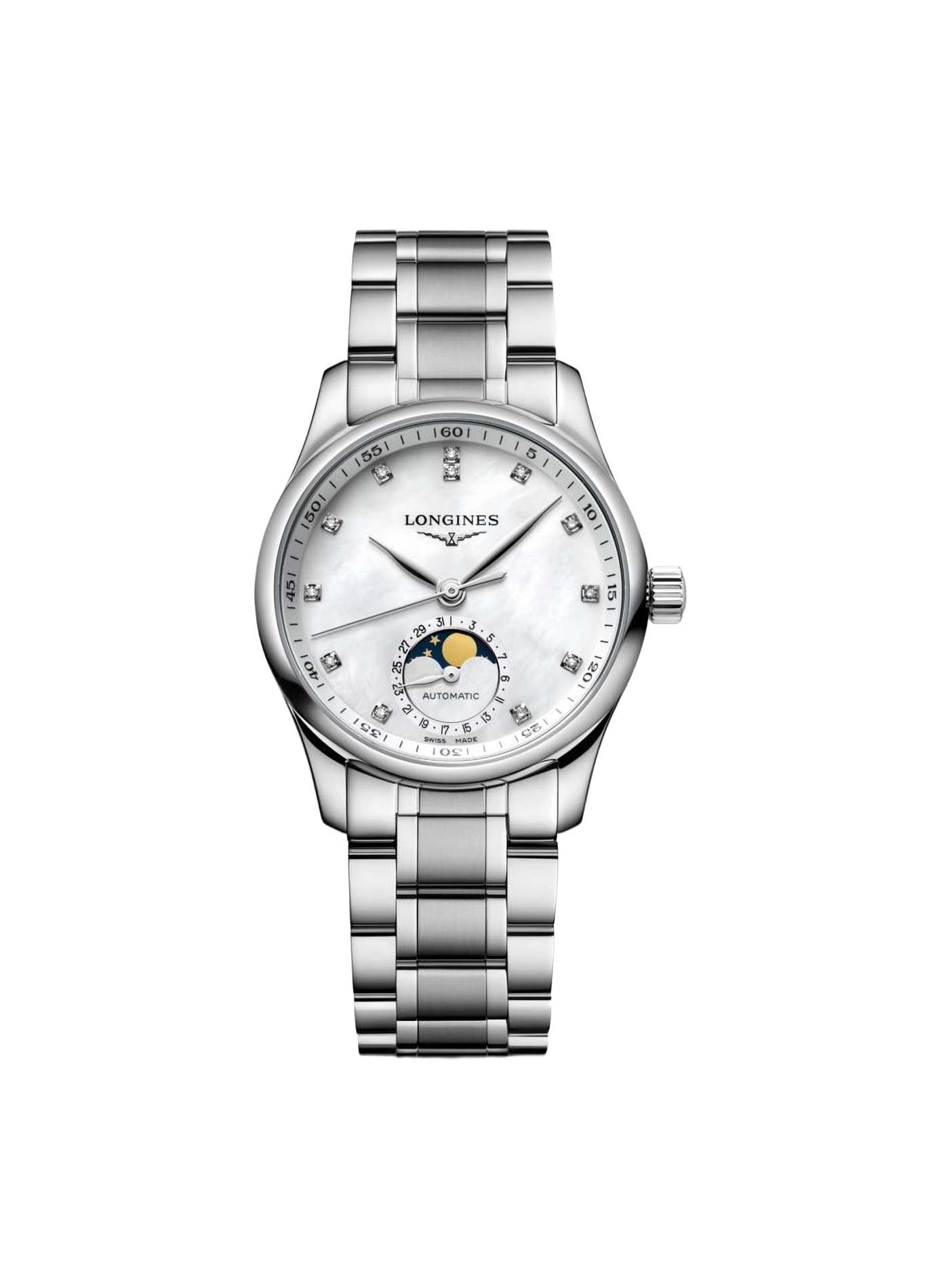 Montre automatique The Longines Master Collection en acier inoxydable LONGINES Blanc