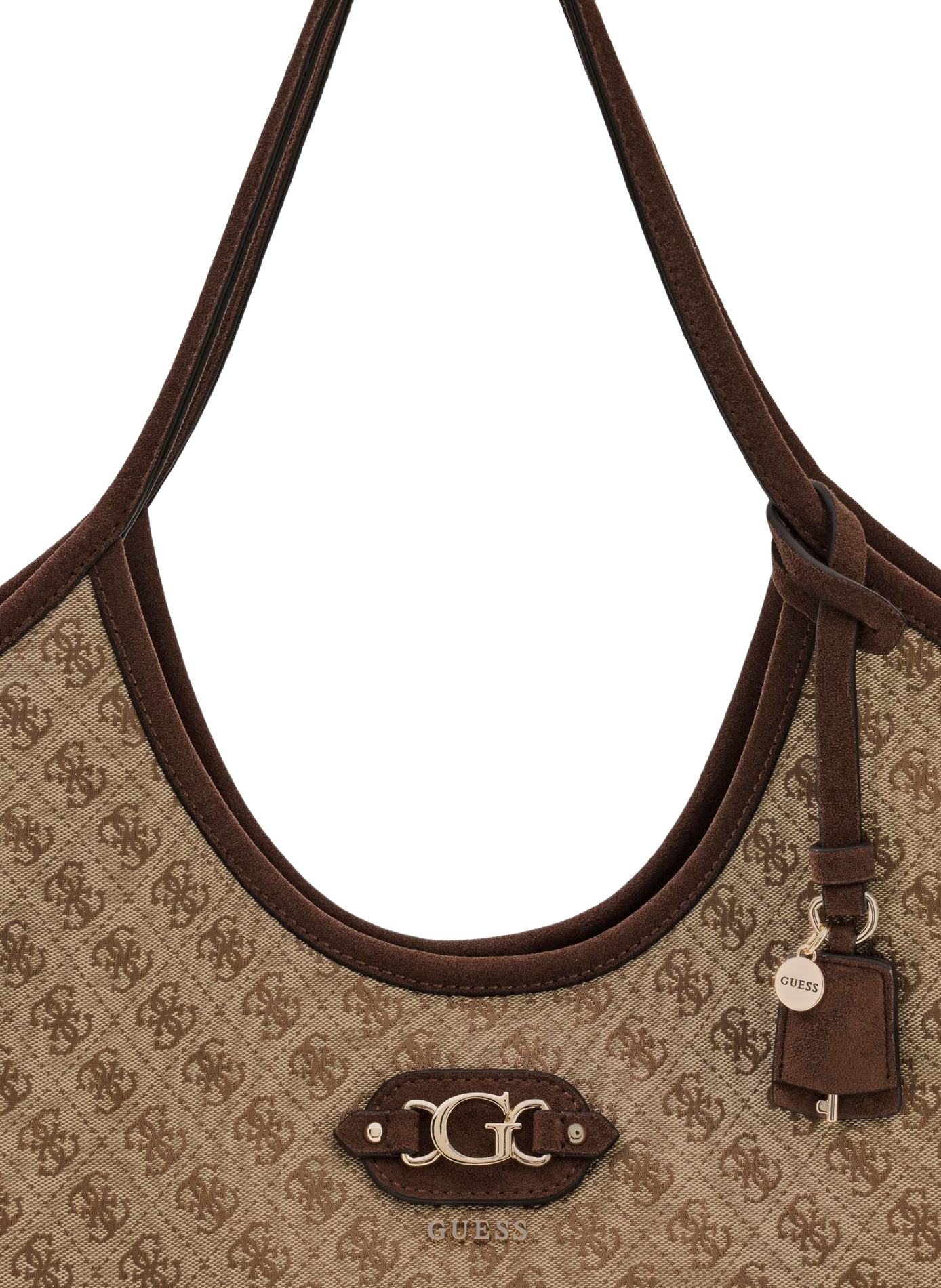 Sac tote monogramme  GUESS Marron