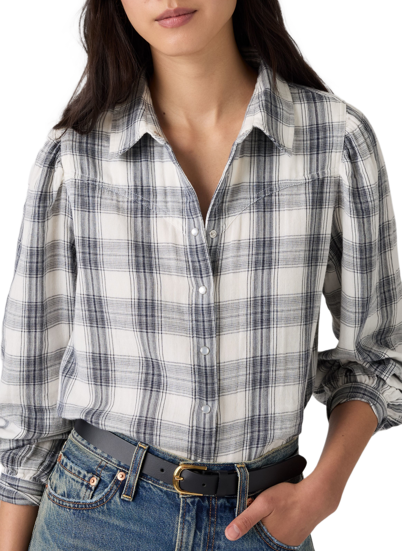 Shirt with classic plaid collar LEVI'S Blue