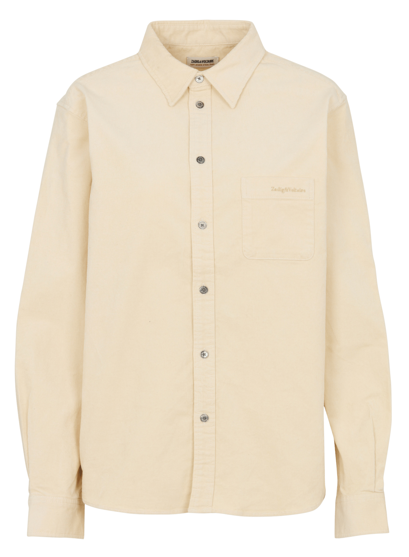 Surchemise droite col classique côtelée en coton mélangé simon ZADIG&VOLTAIRE Beige