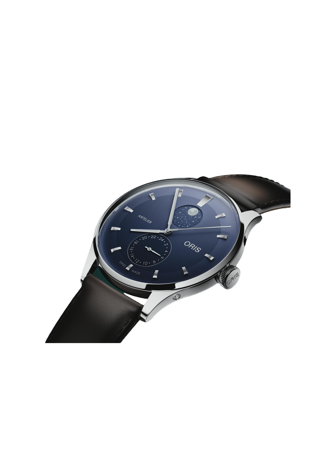 Montre automatique Artelier Complication en cuir ORIS Bleu