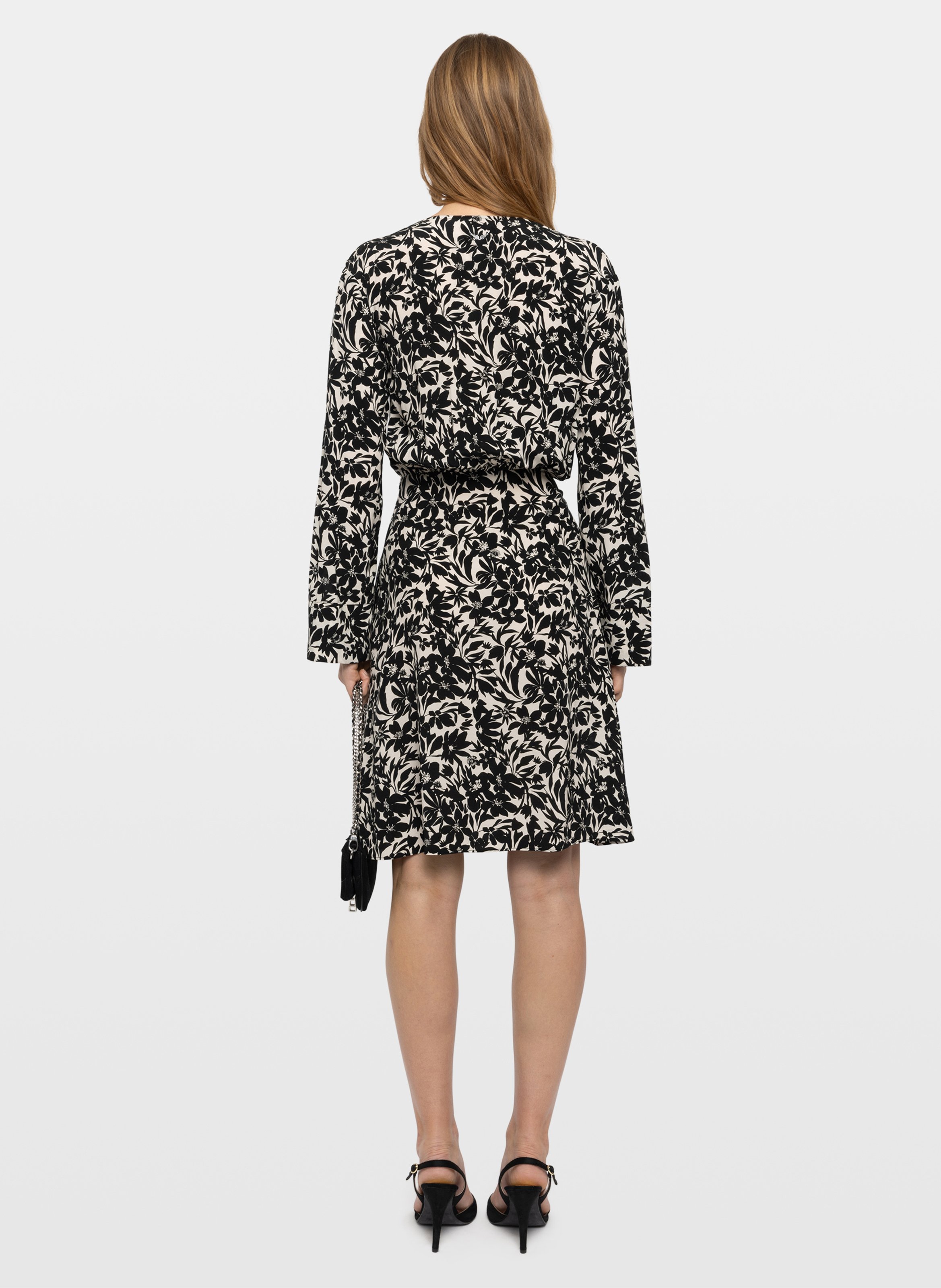 Robe courte manches longues imprimée remoir ZADIG&VOLTAIRE Noir