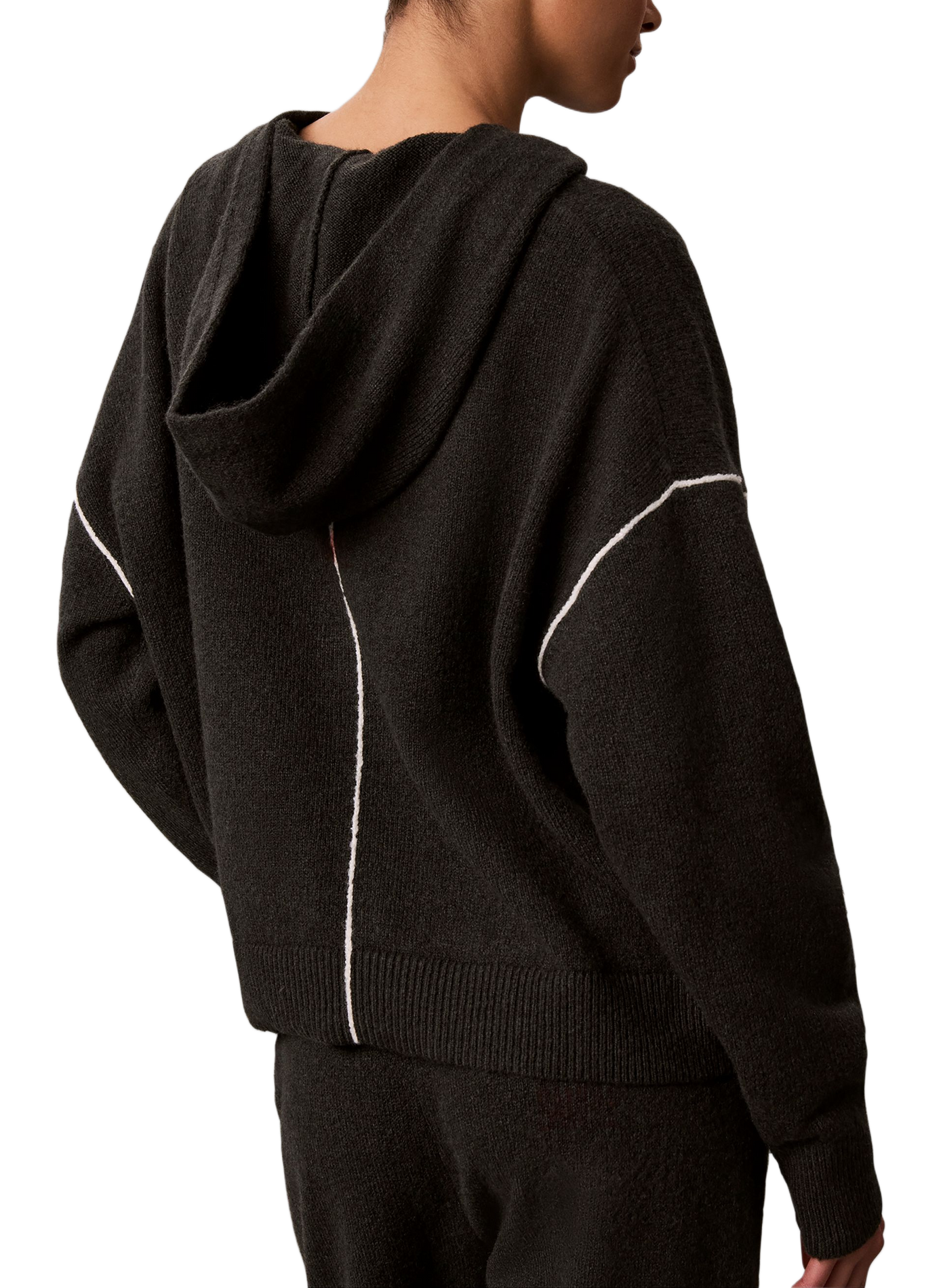 Pull droit à capuche  CALVIN KLEIN Gris