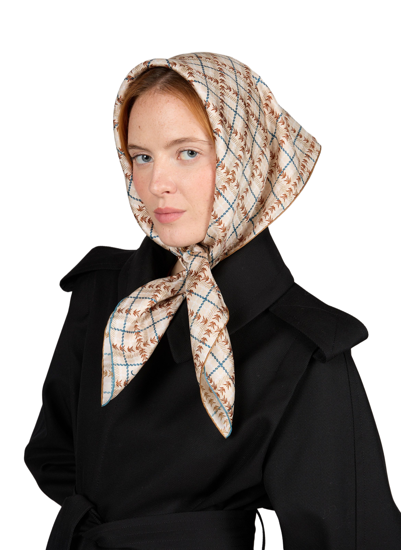 Schal mit Muster und Fransen PETRUSSE Beige