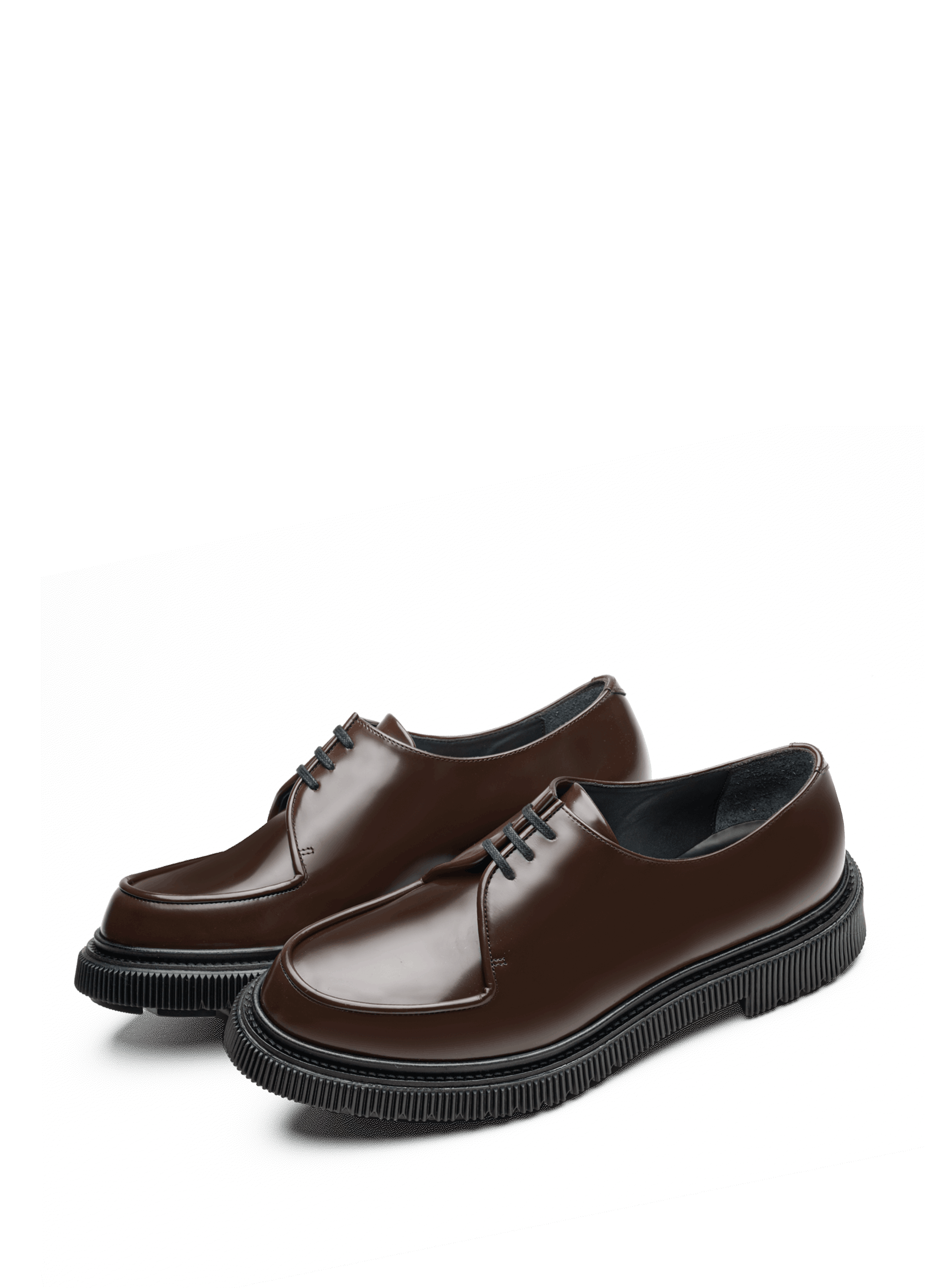 Derbies à plateau en cuir