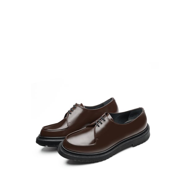 Derbies à plateau en cuir