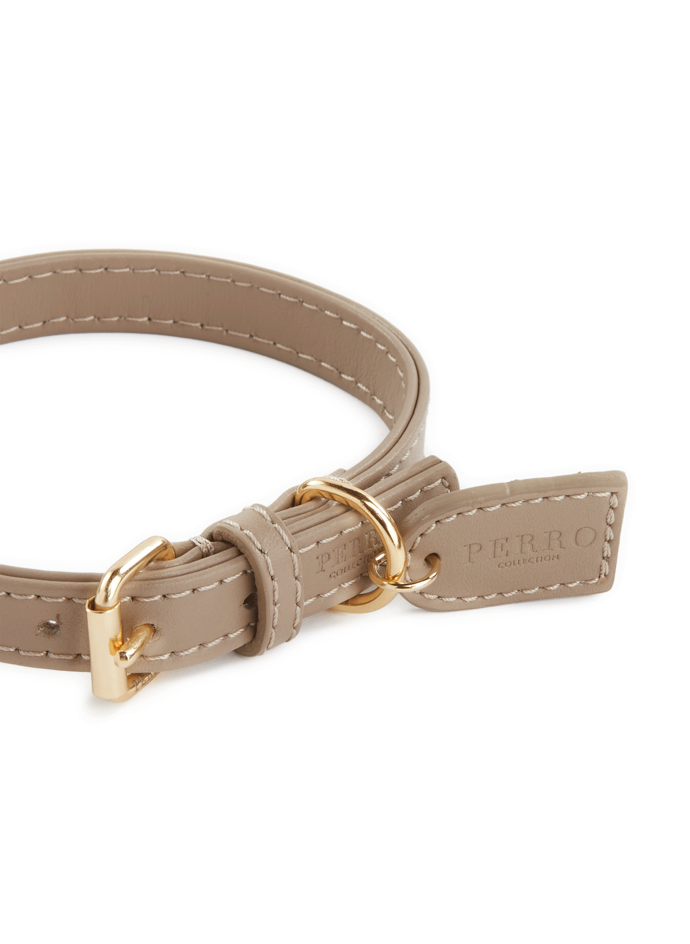 Leather necklace PERRO COLLECTION Beige