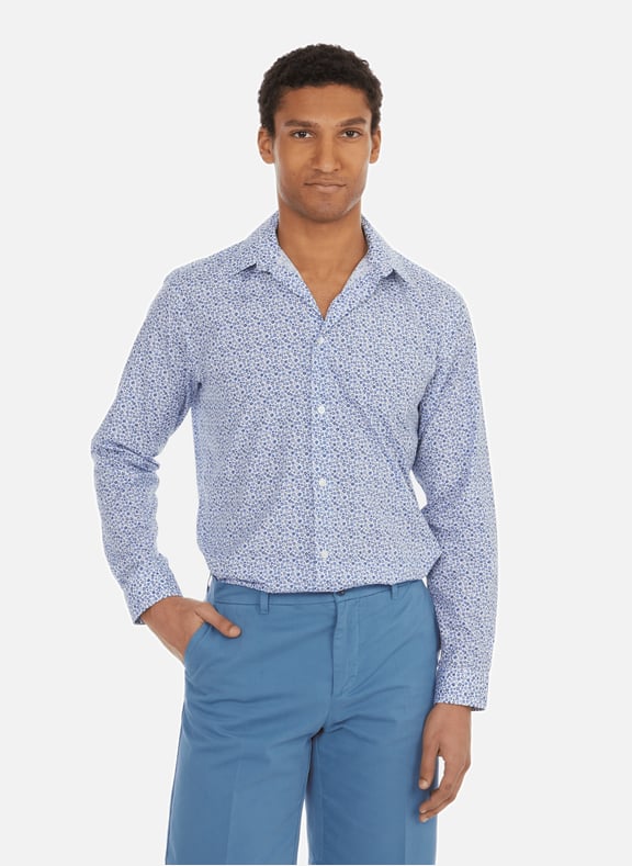 Chemise imprimée en coton Bleu by AU PRINTEMPS PARIS AU PRINTEMPS PARIS Chemise imprimée en coton Bleu