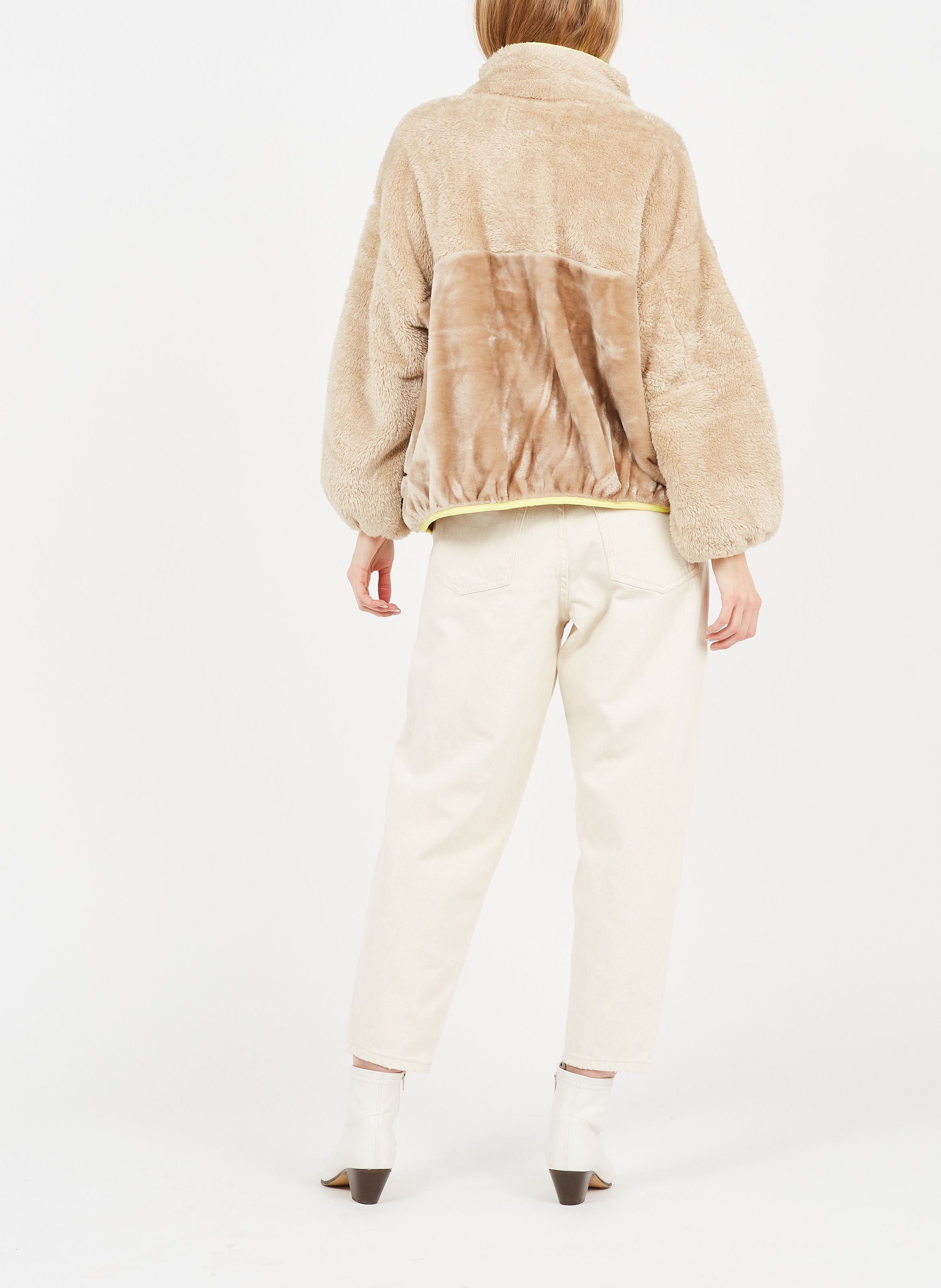 Tee-shirt droit col v en coton sonoma AMERICAN VINTAGE Gris