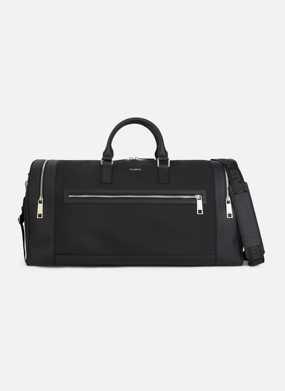 Sac weekend en cuir et toile Noir by THE KOOPLES THE KOOPLES Sac weekend en cuir et toile Noir