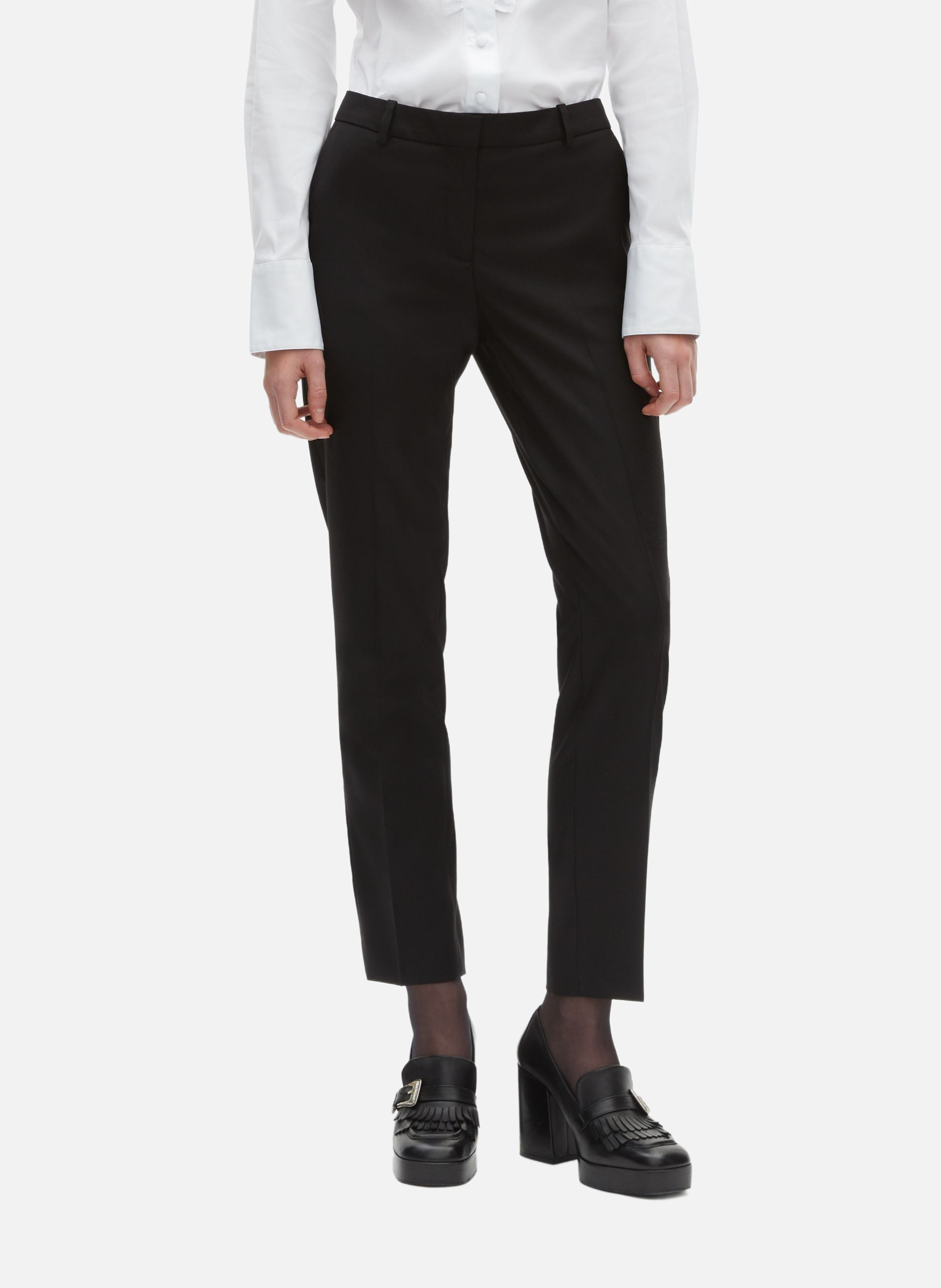 Pantalon tailleur en laine coupe ajustée THE KOOPLES Noir