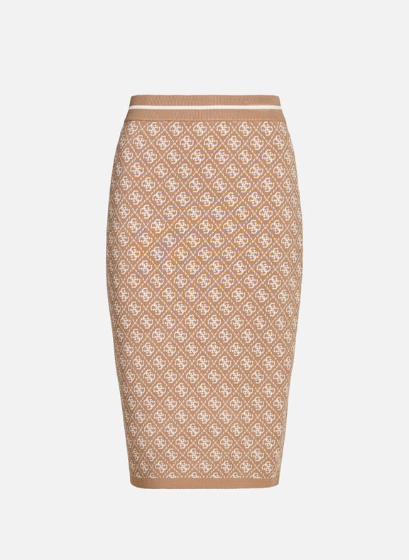 Bodycon skirt with monogram print Multicolour by GUESS GUESS Bodycon skirt with monogram print Multicolour