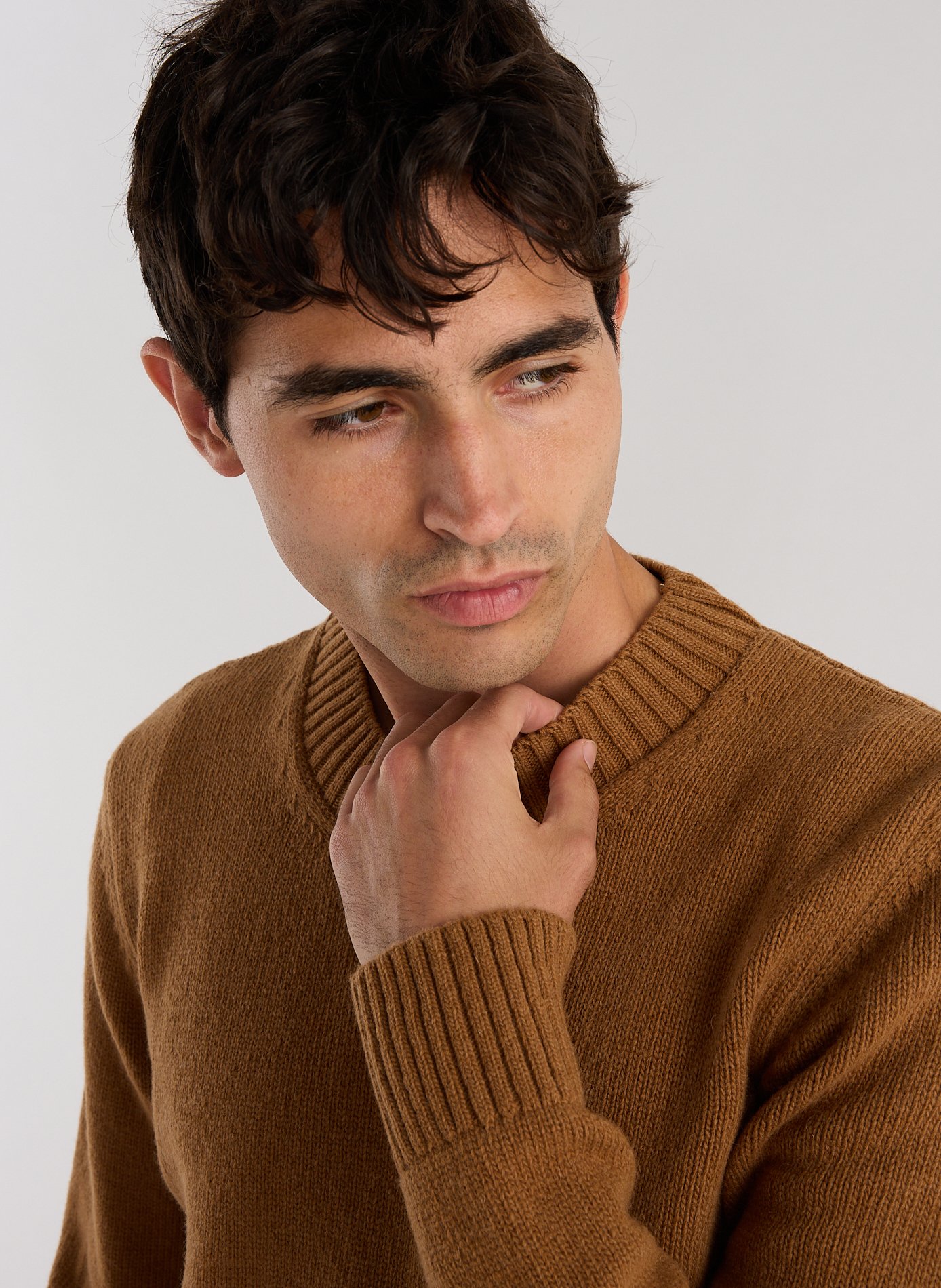 Pull Efil uni  AU PRINTEMPS PARIS Marron