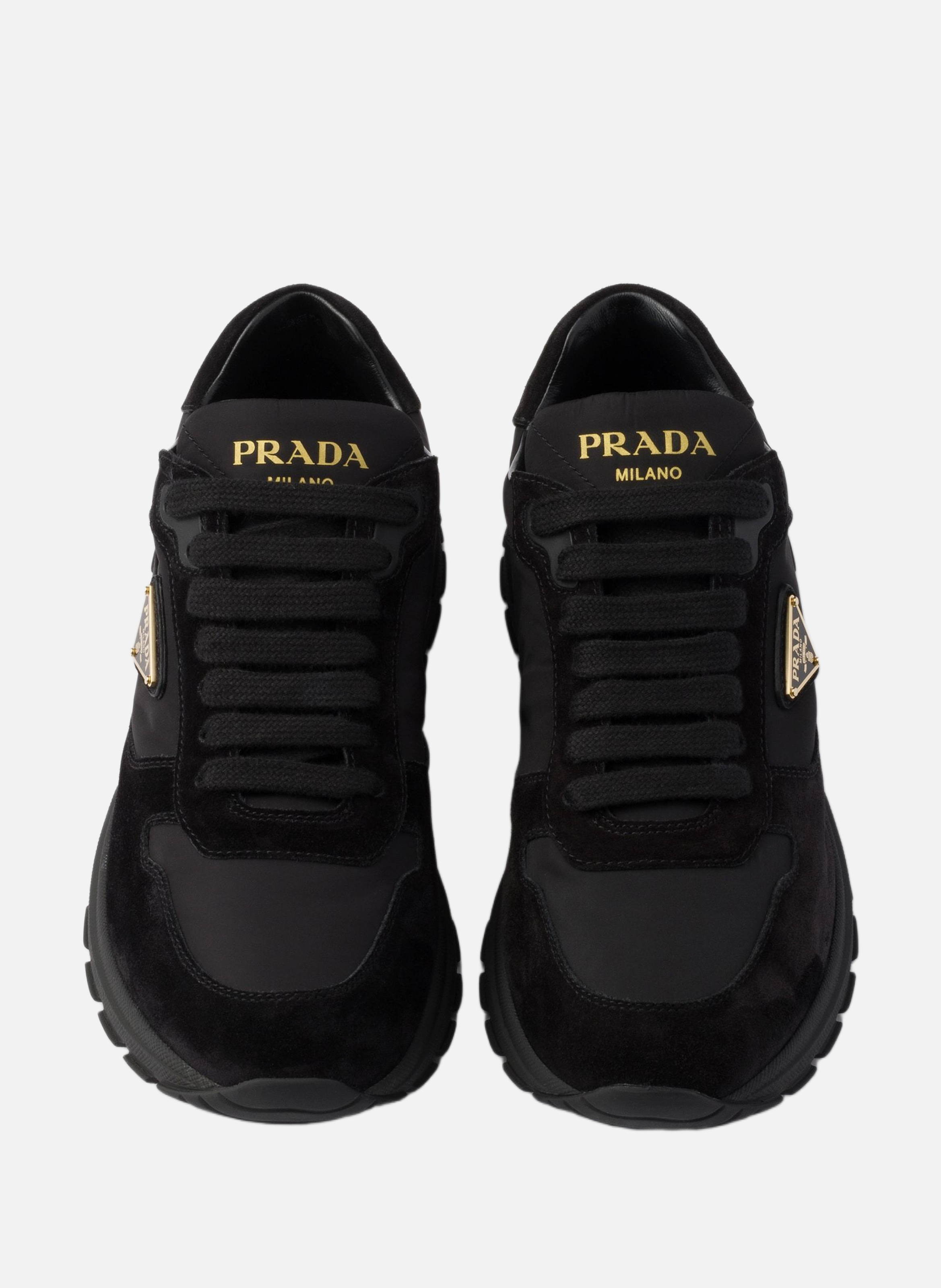 Sneakers prax 2.0 en re-nylon et veau velours PRADA Noir