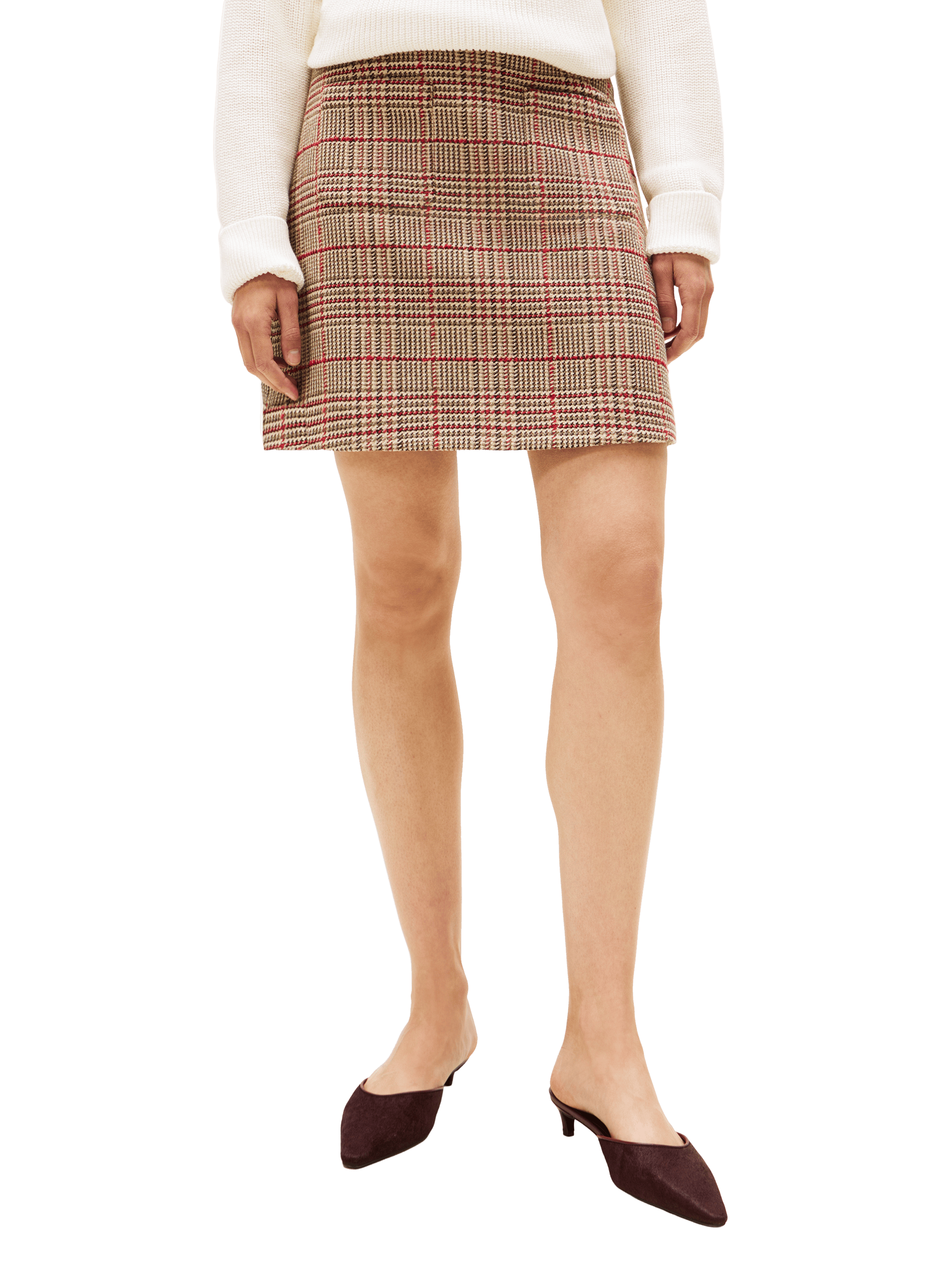 TOMMY HILFIGER Minijupe en tweed à carreaux Multicolore