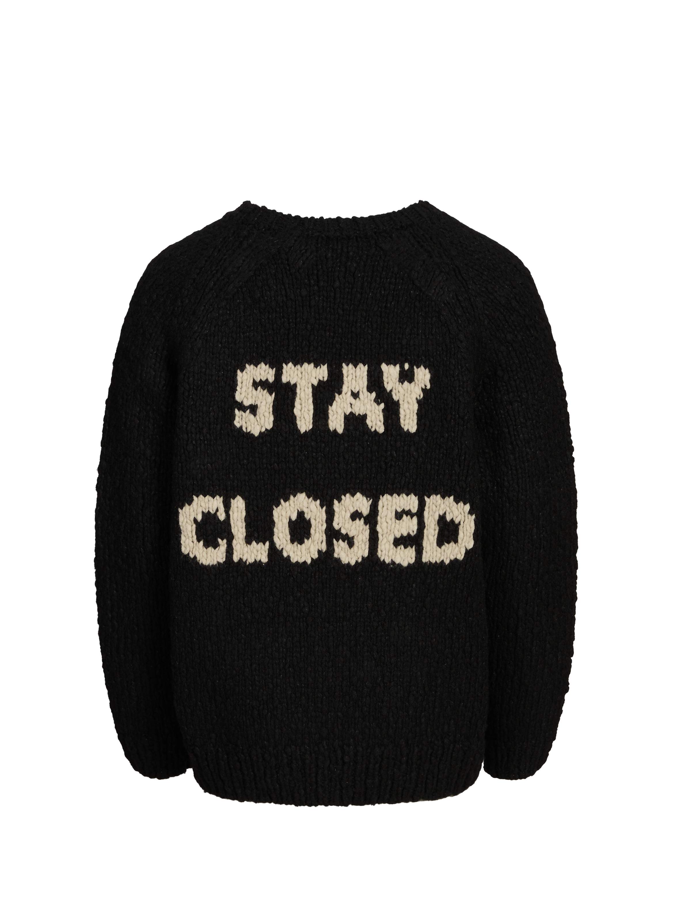 Pull col rond en laine mélangée CLOSED Noir