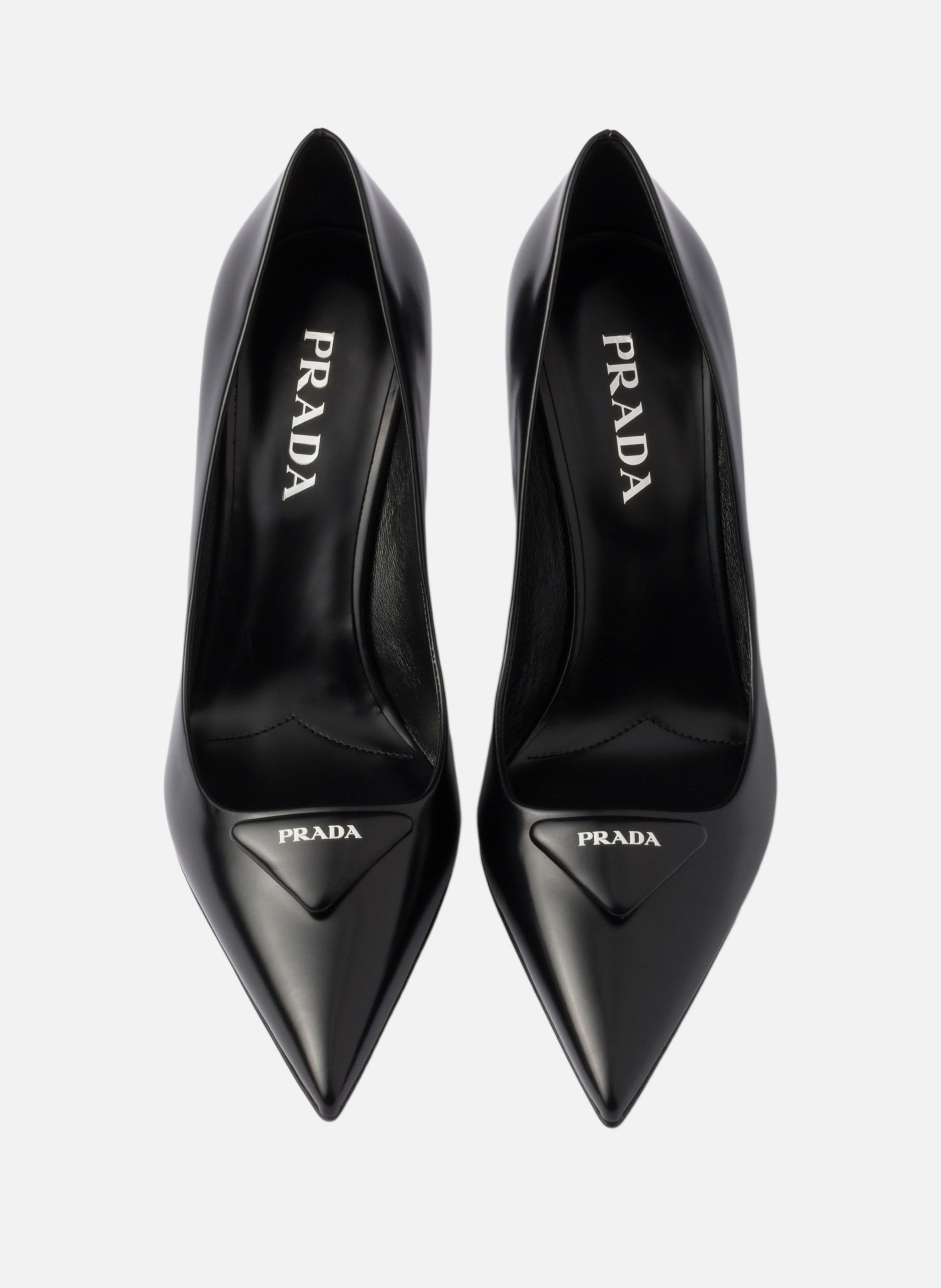 Escarpins en cuir brossé PRADA Noir