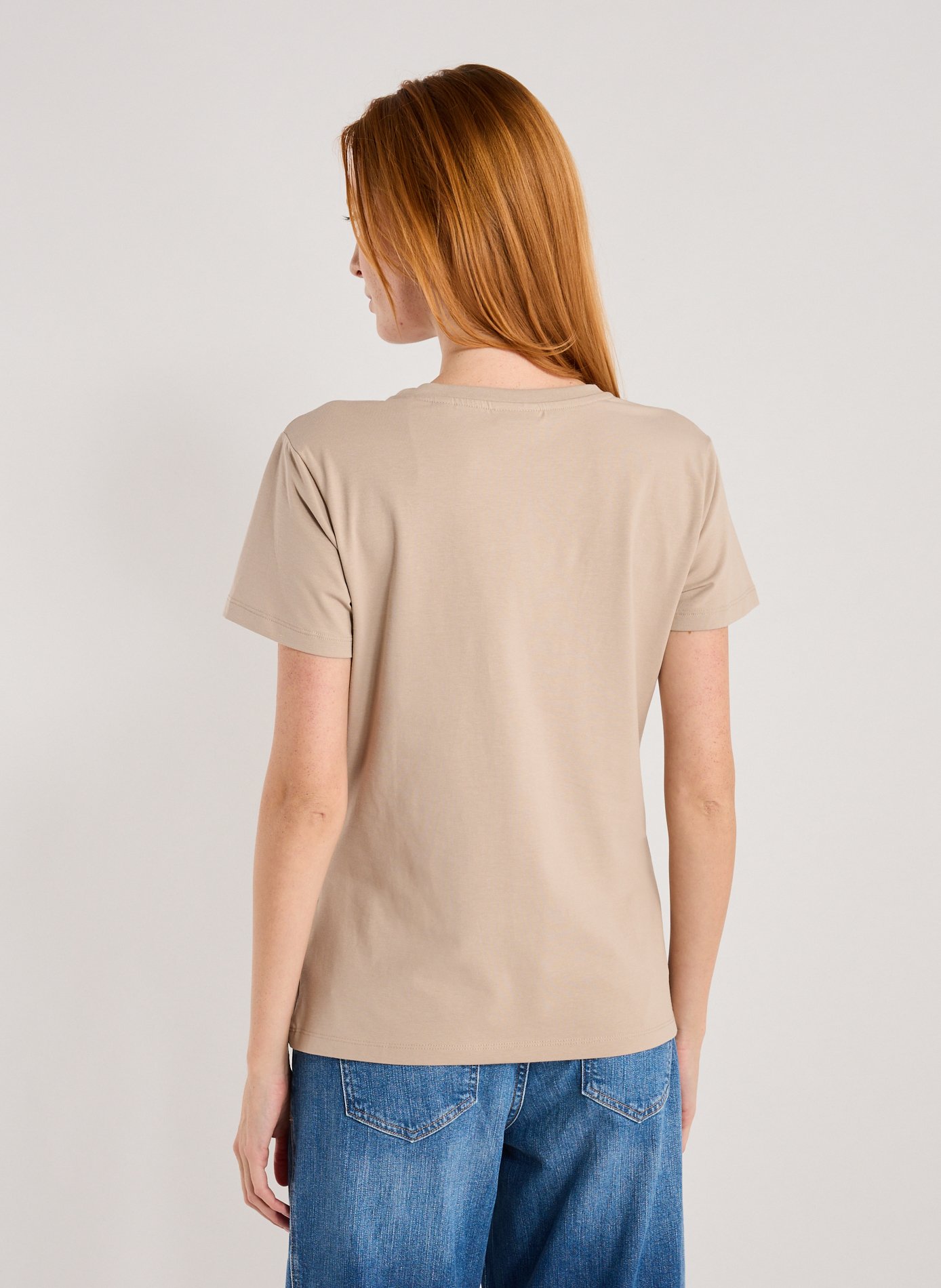 Classic Cotton T-Shirt GUESS Beige