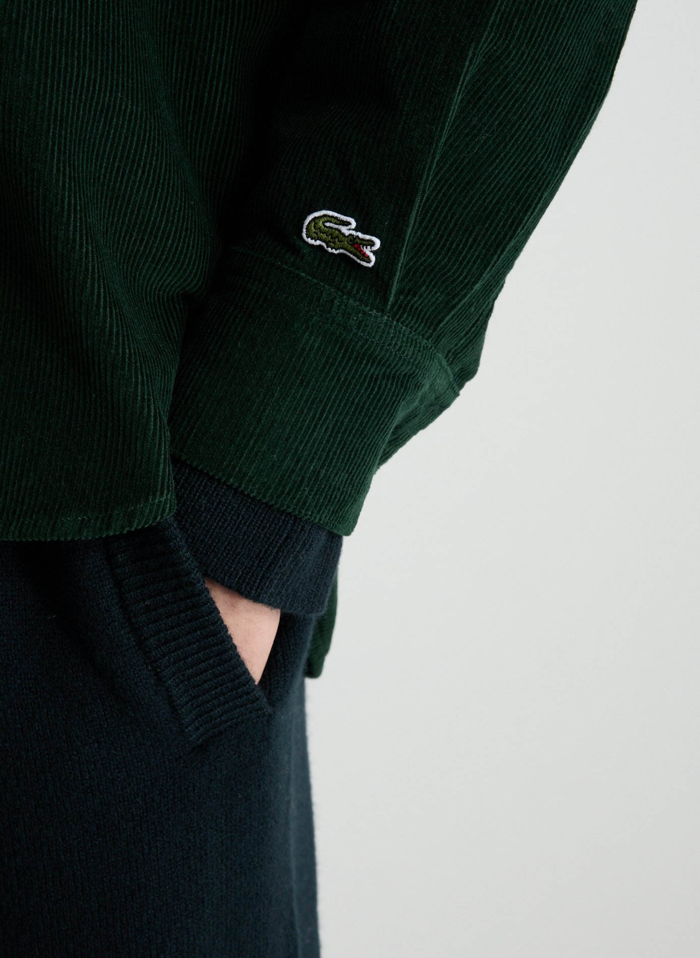 Oversized wool blend sweater LACOSTE Green