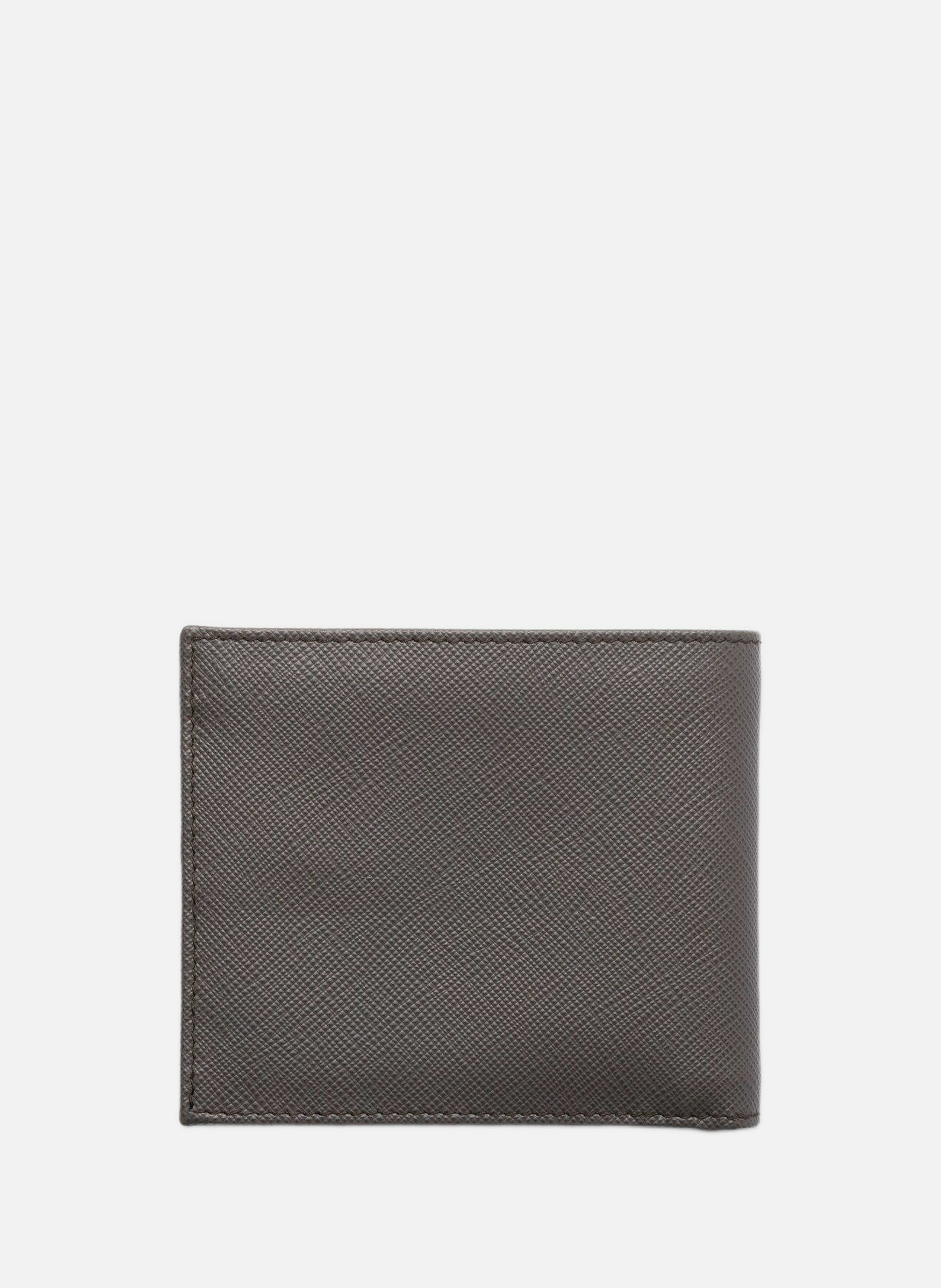 Portefeuille en cuir PRADA Gris
