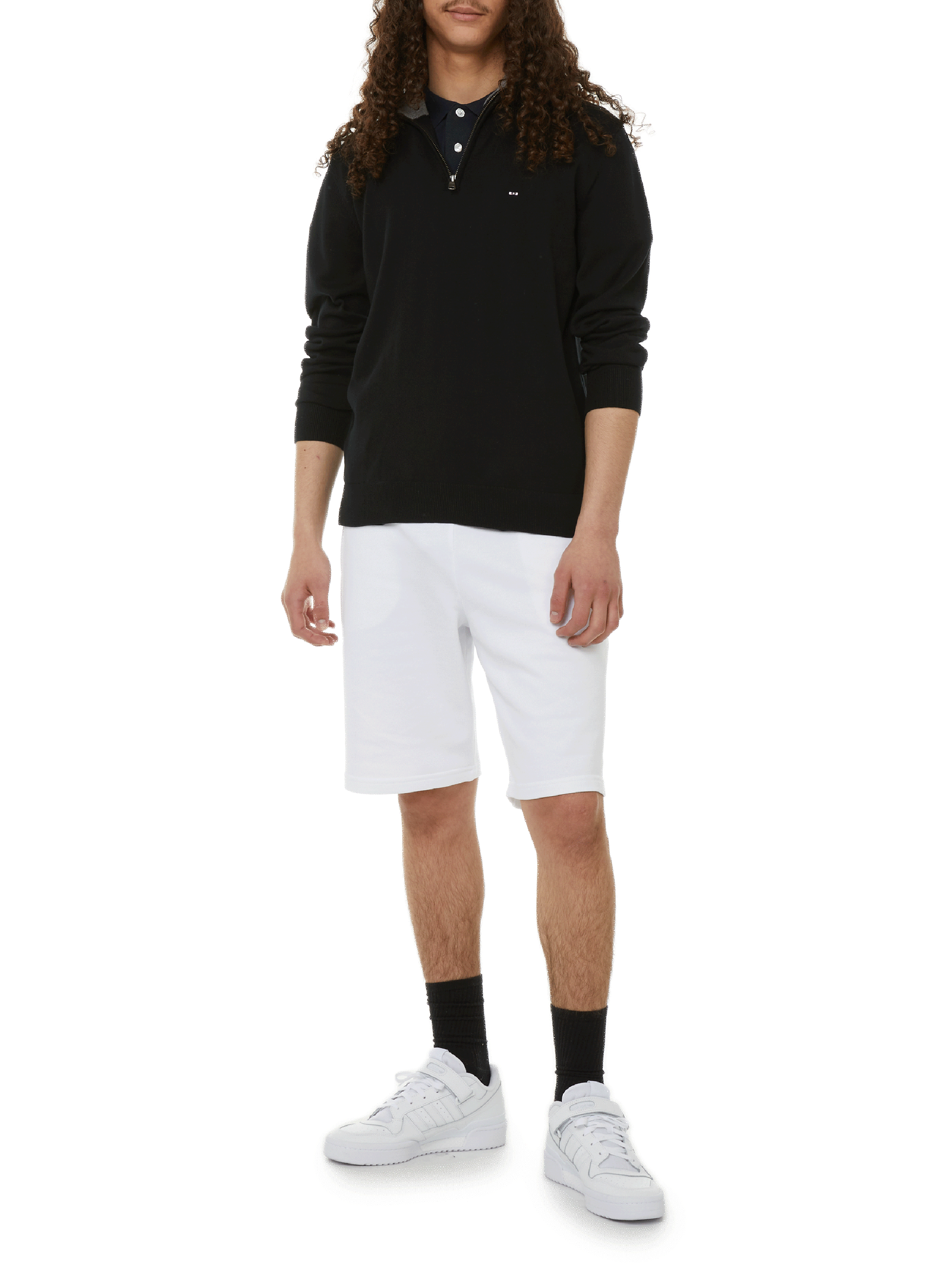 Jumper with zip neck EDEN PARK Black