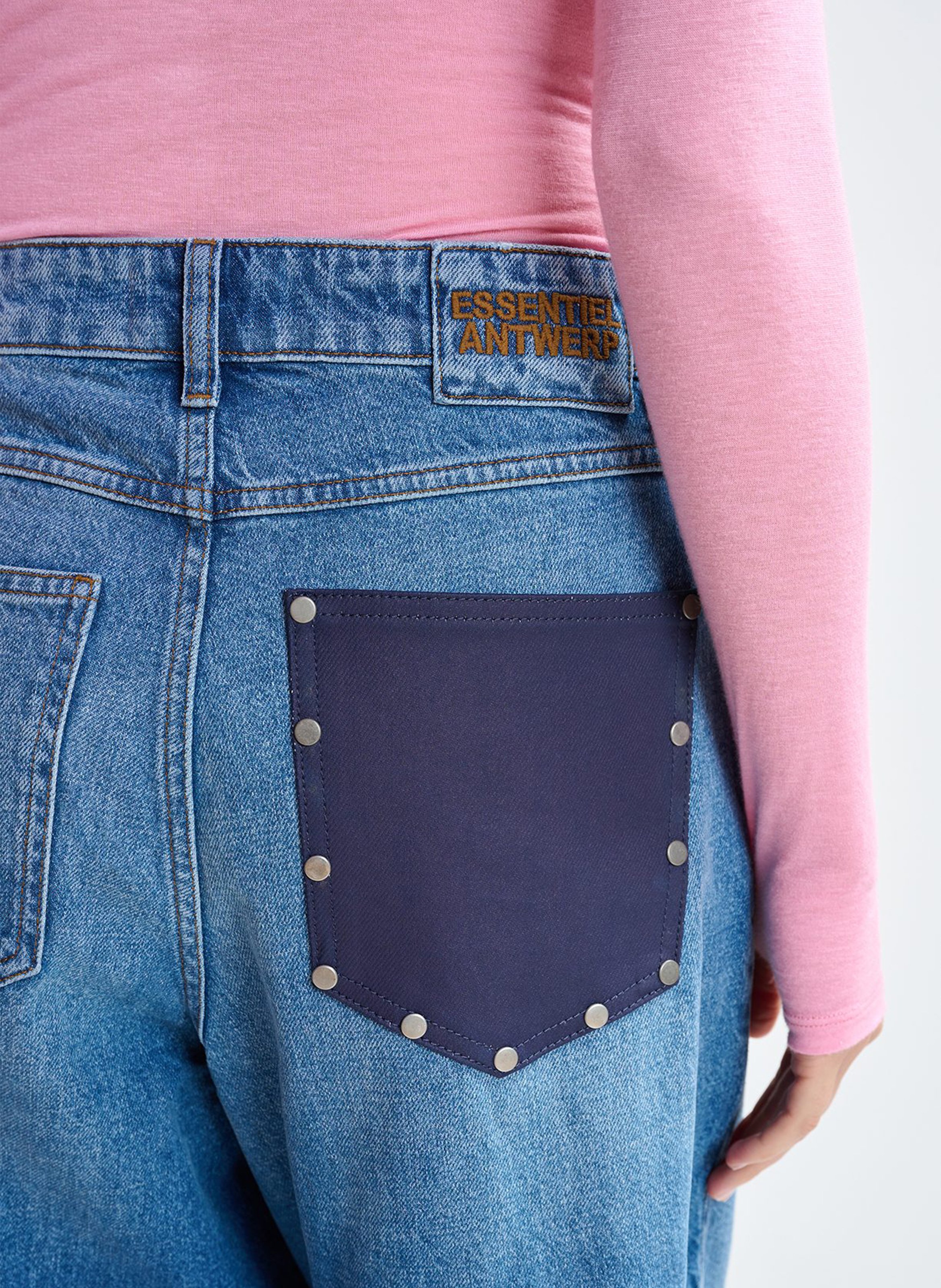 Jean large en coton bio et coton recyclé jee ESSENTIEL ANTWERP Bleu