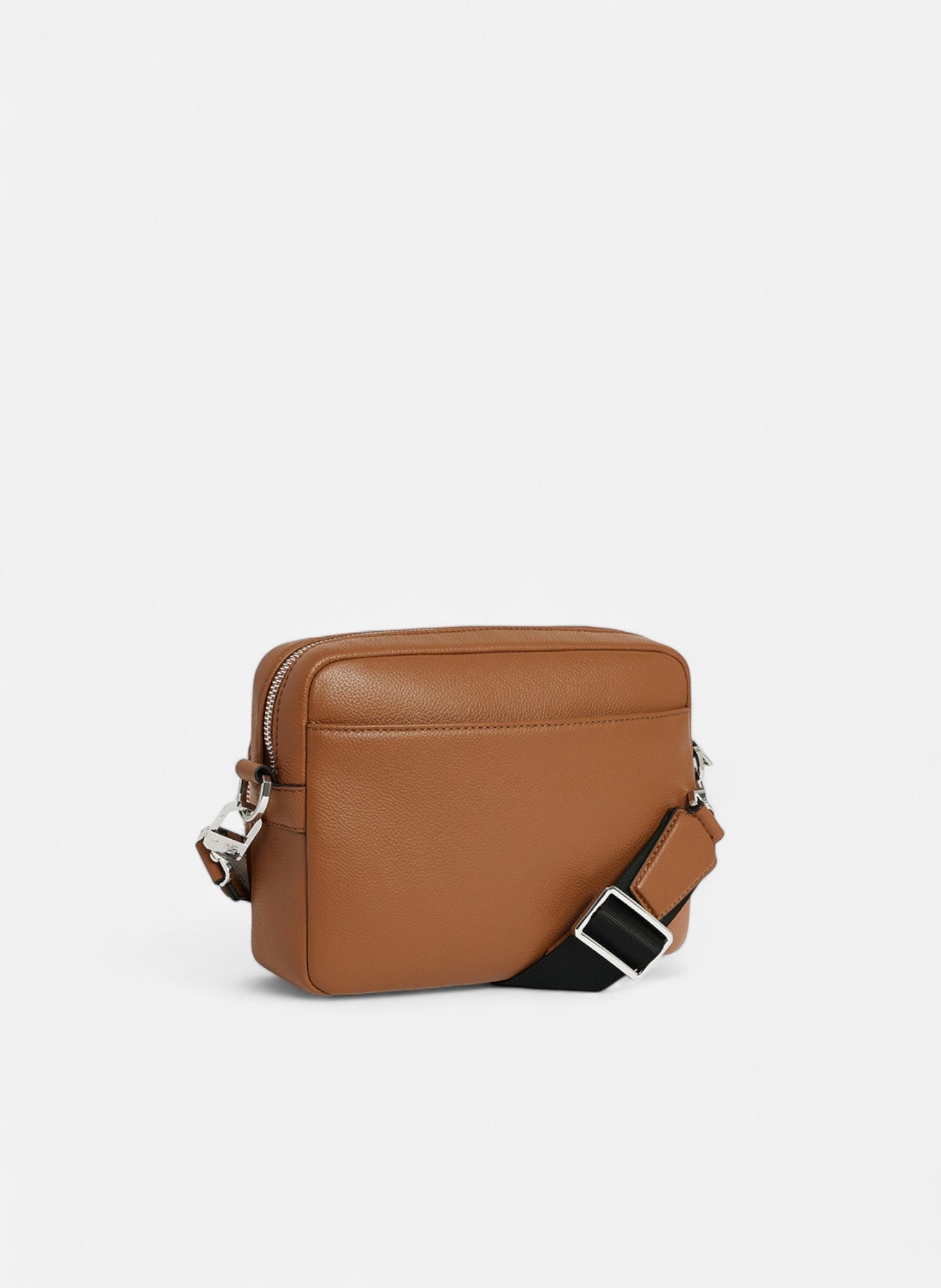 Petit sac bandoulière marceau en cuir grainé LE TANNEUR Marron