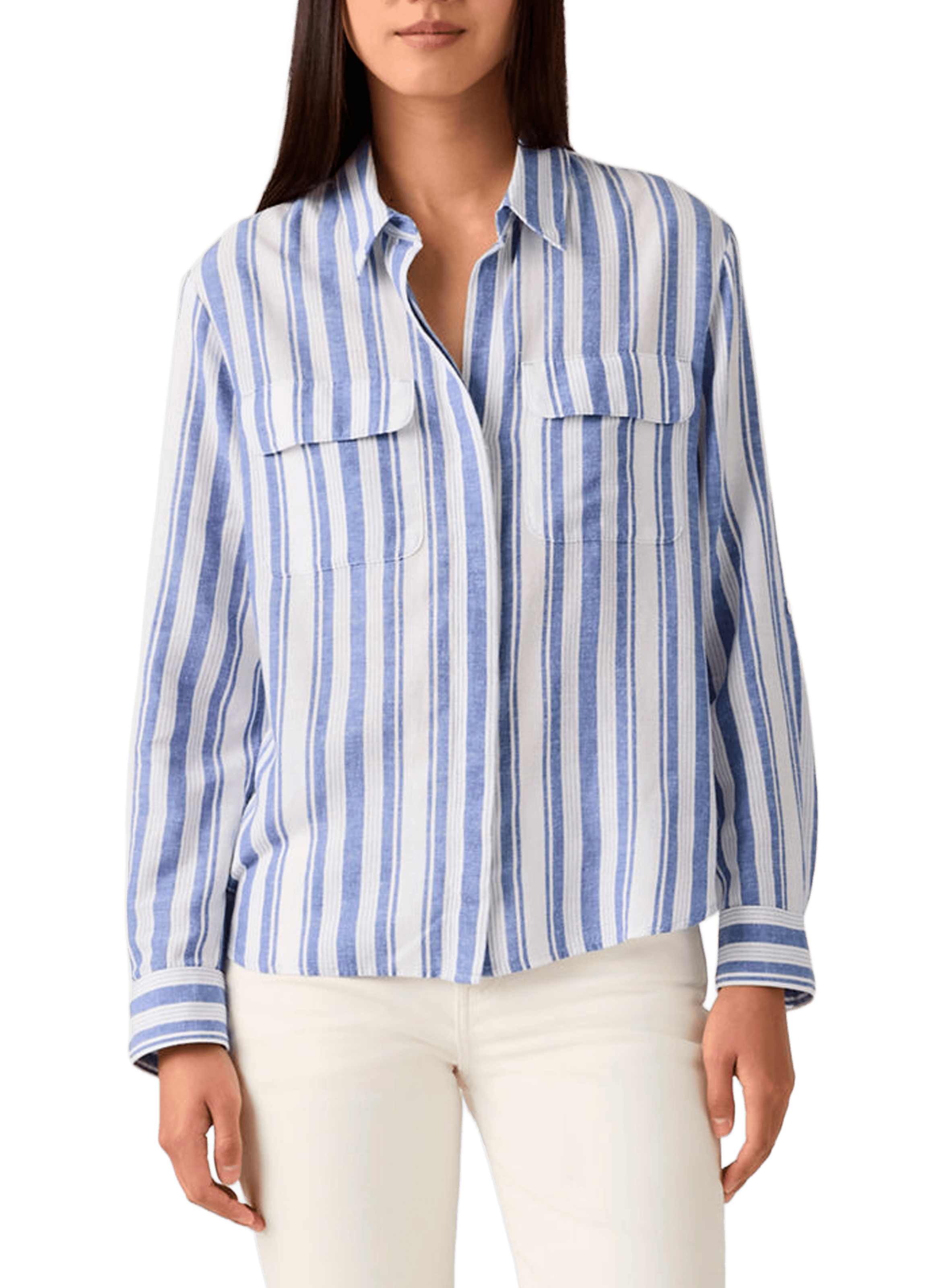 Chemise droite rayée à col ouvert LEVI'S Bleu