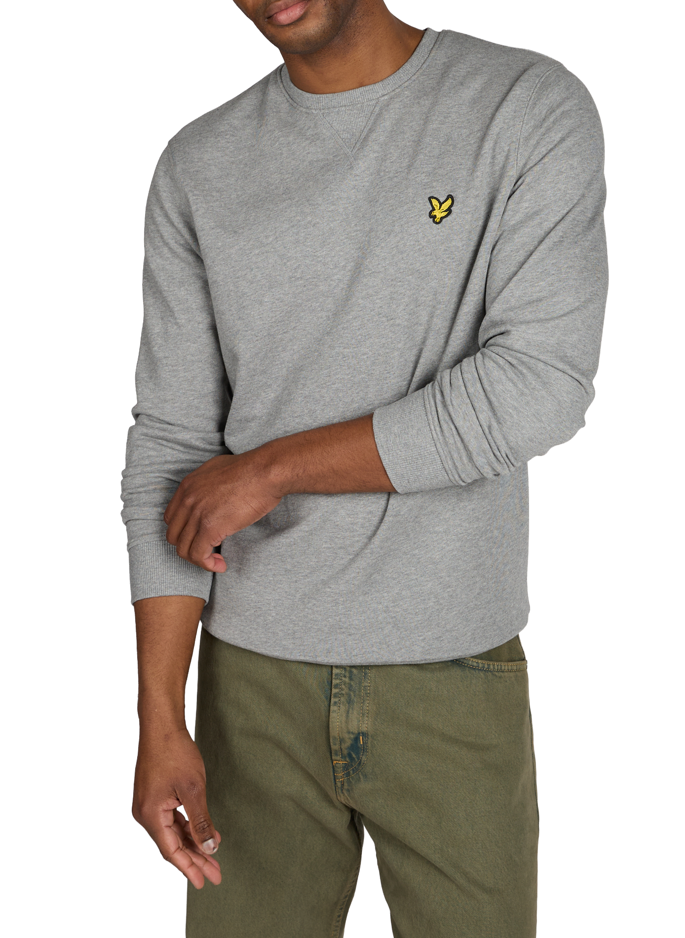 Sweat à col rond en coton LYLE & SCOTT Gris