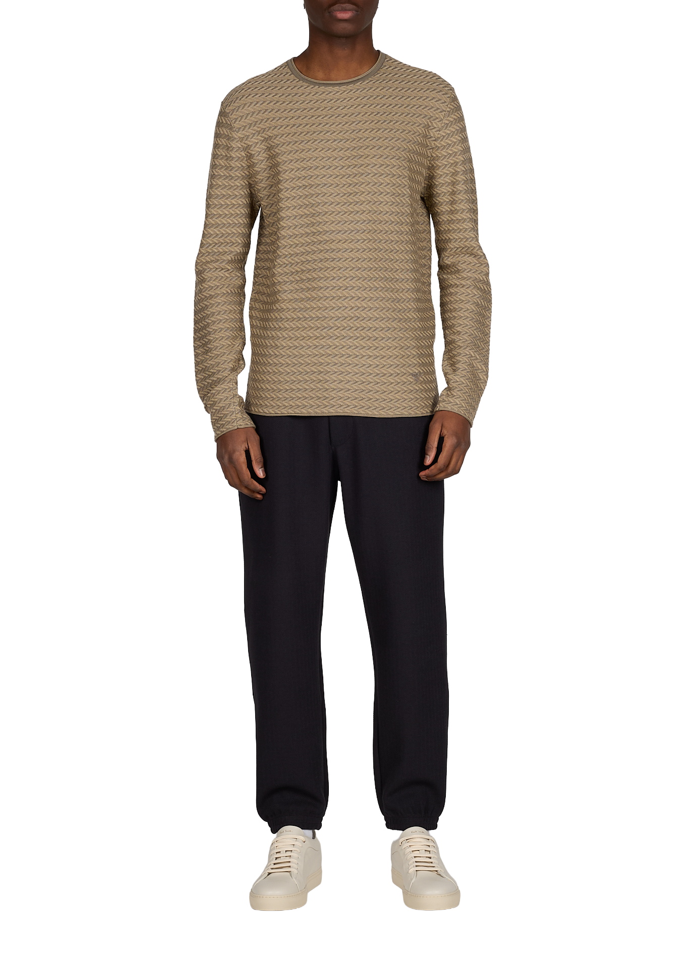 Pantalon ample uni EMPORIO ARMANI Bleu