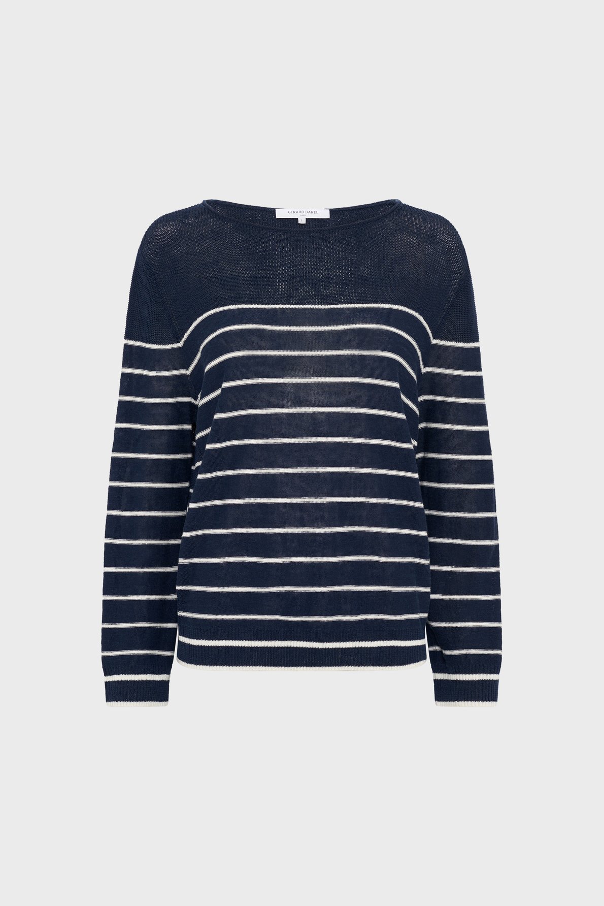 Pull ample rayé en lin mélangé - levia GERARD DAREL Bleu