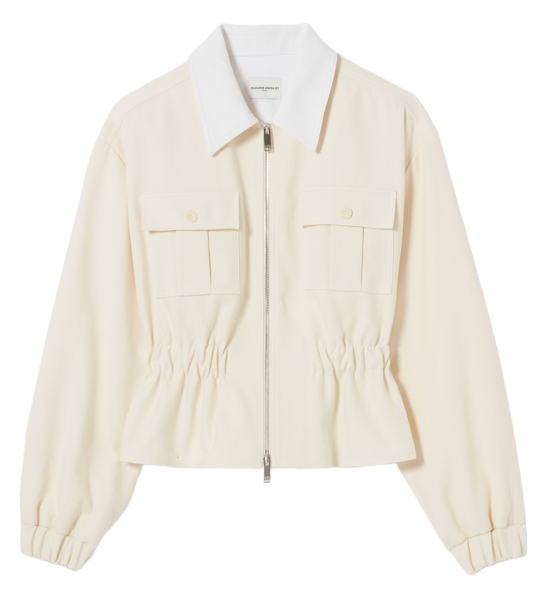 Blouson cintrée en coton CLAUDIE PIERLOT Beige