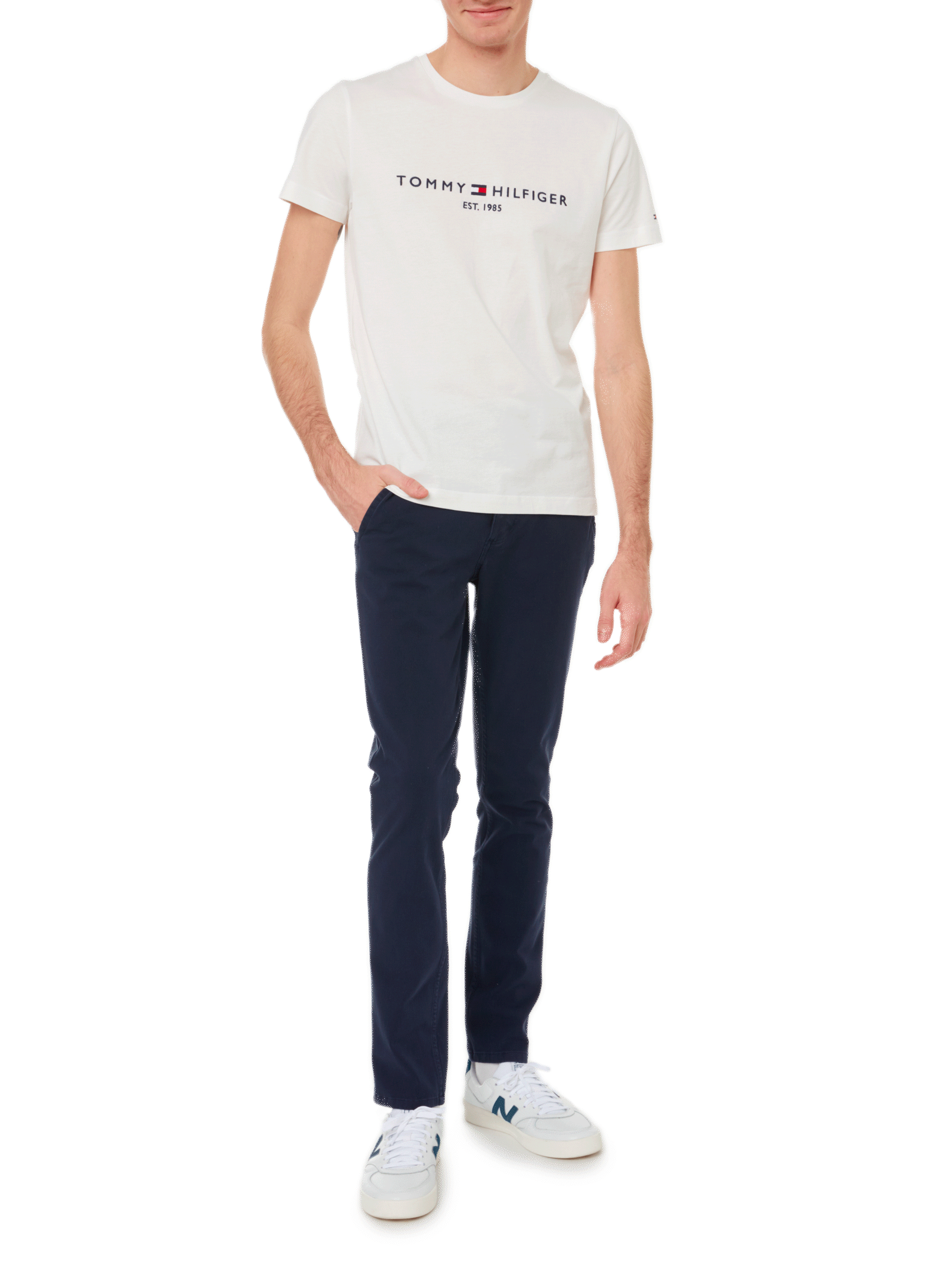 Organic cotton logo T-shirt TOMMY HILFIGER White