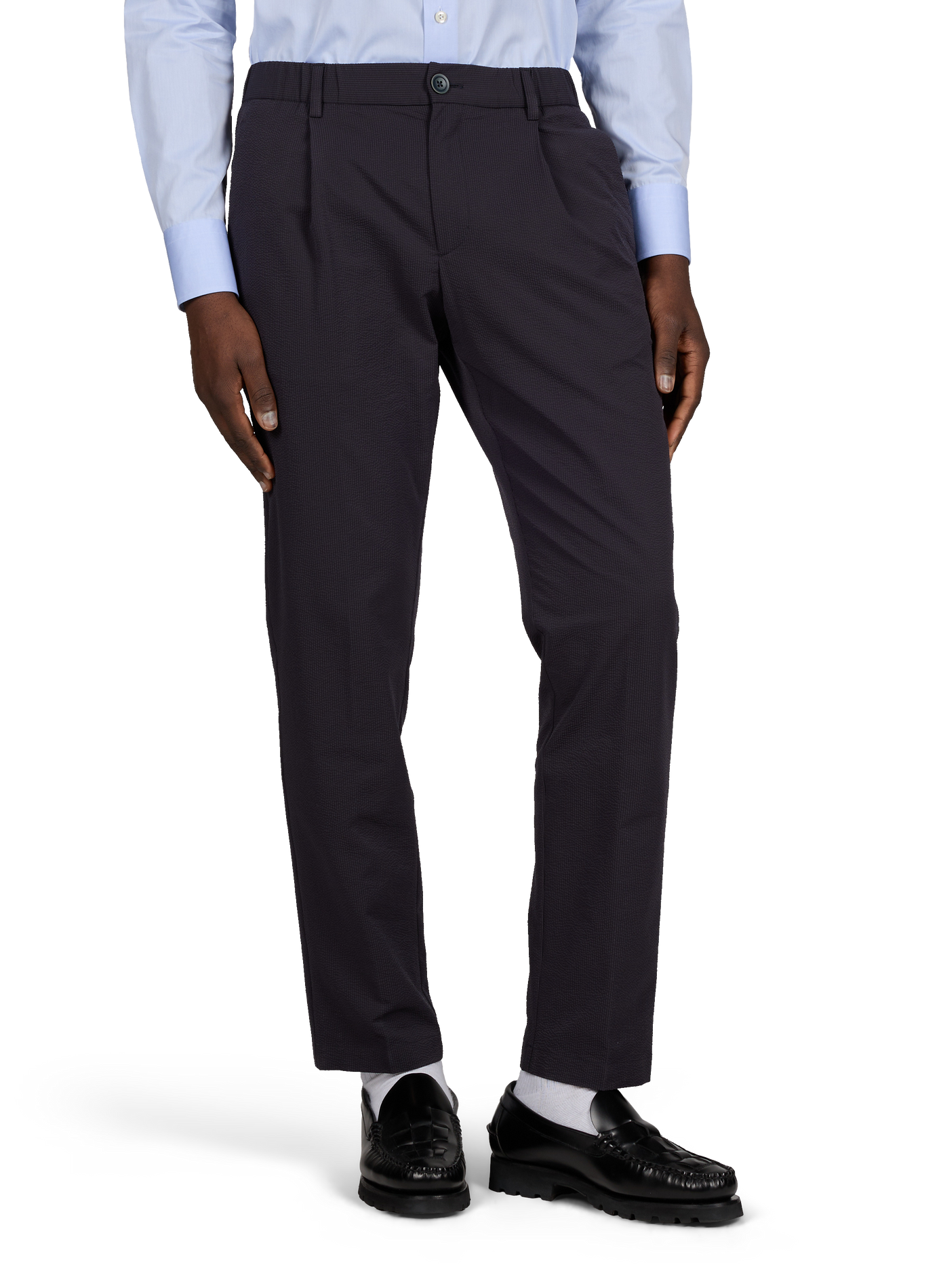 Textured pants with drawstrings HERNO Blue