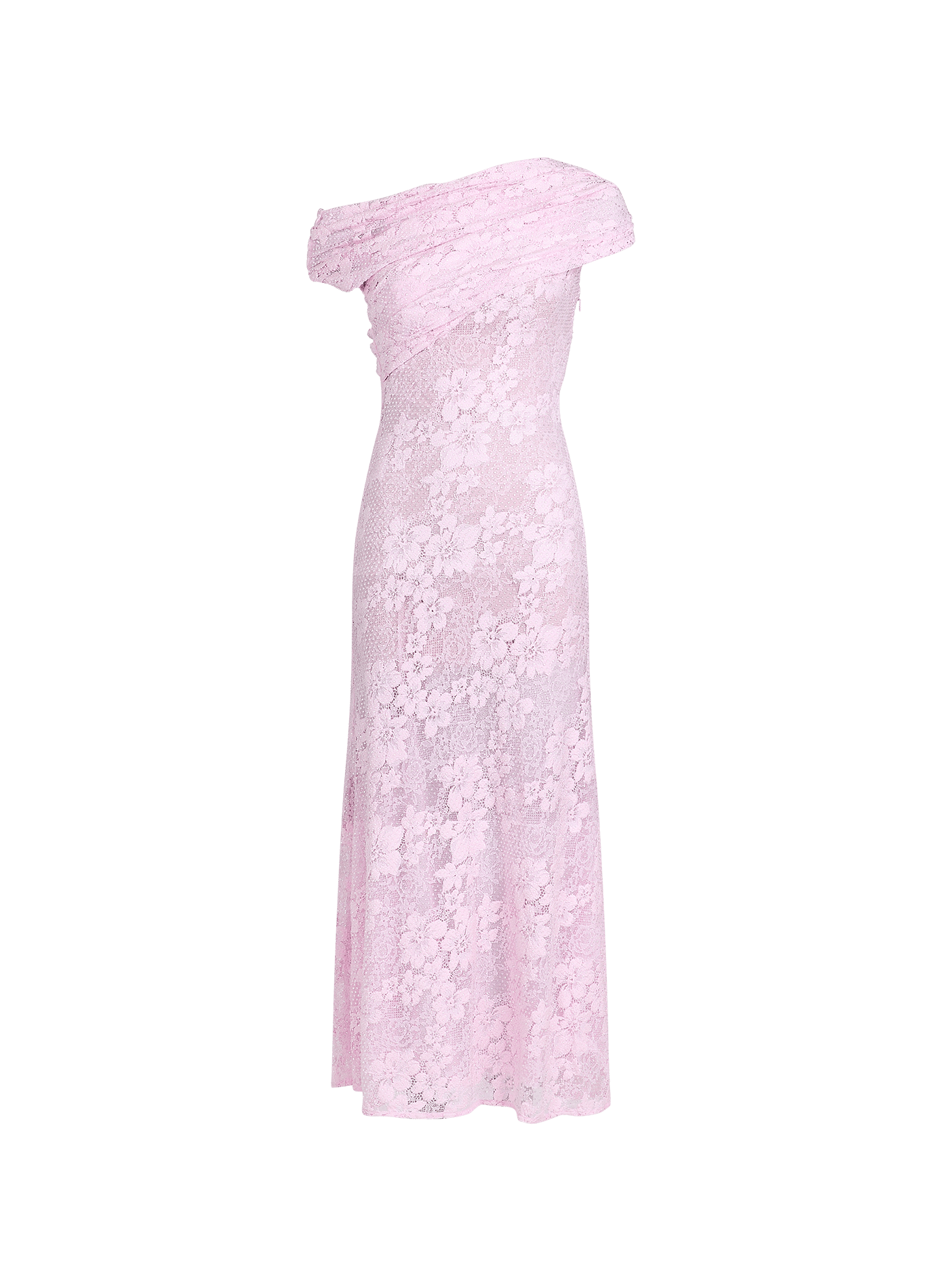 Floral Lace Midi Dress SELF PORTRAIT Pink