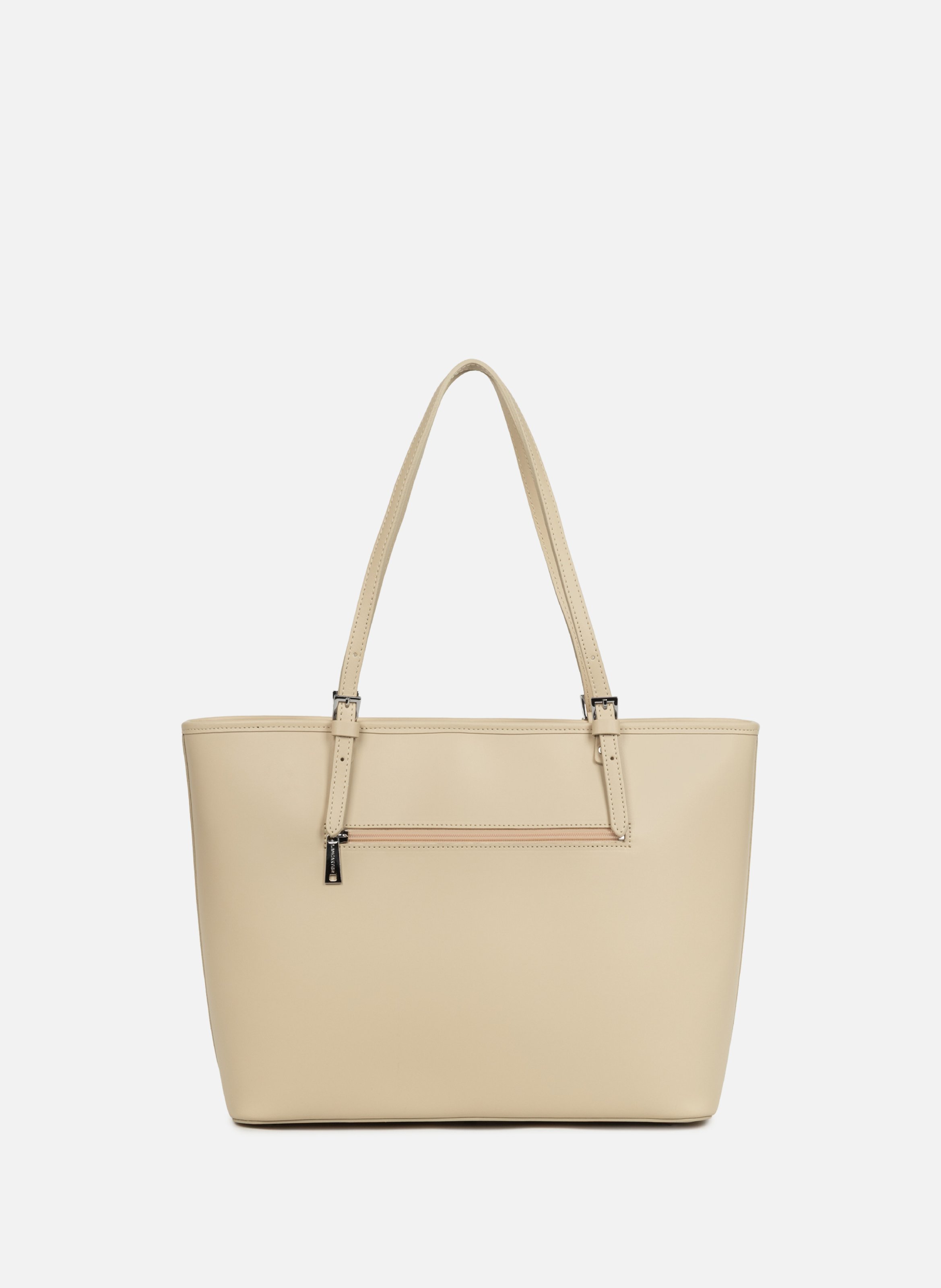 Grand sac cabas épaule - smooth LANCASTER Beige