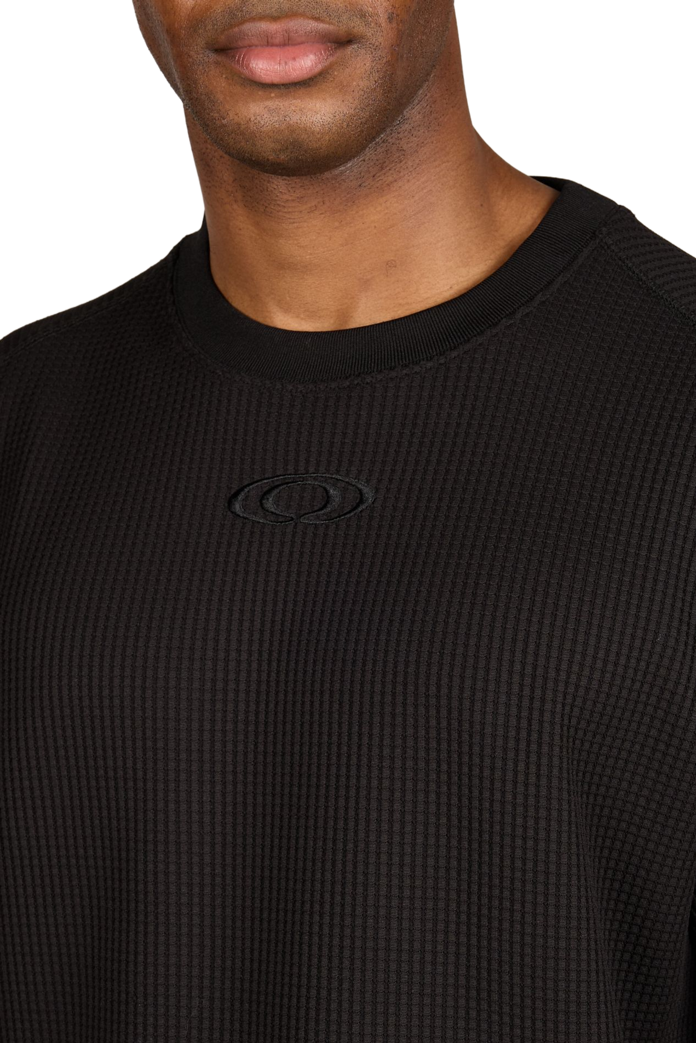 T-shirt ample en maille gaufrée RAINS Noir