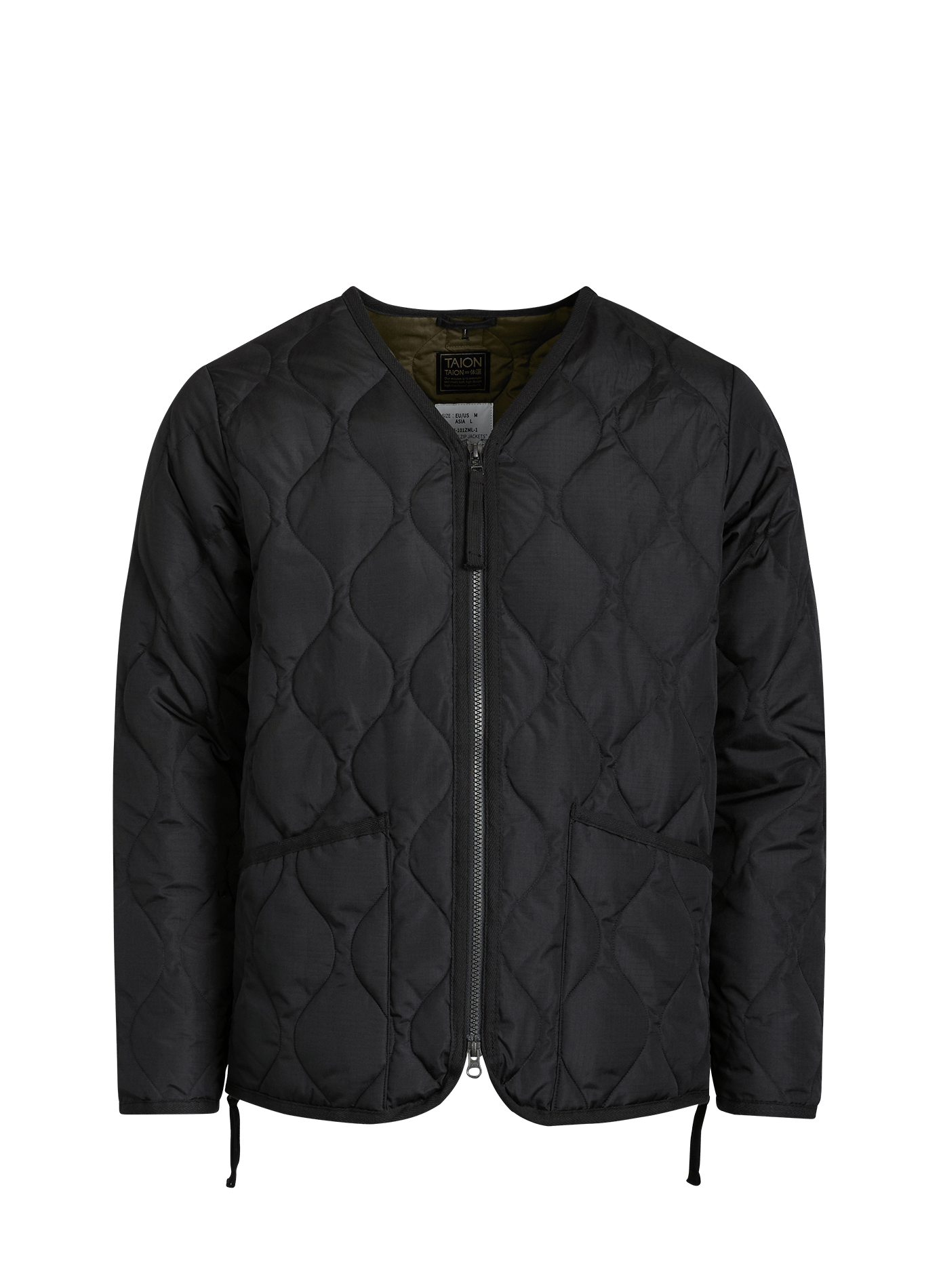 Quilted reversible jacket with side zips TAION Black