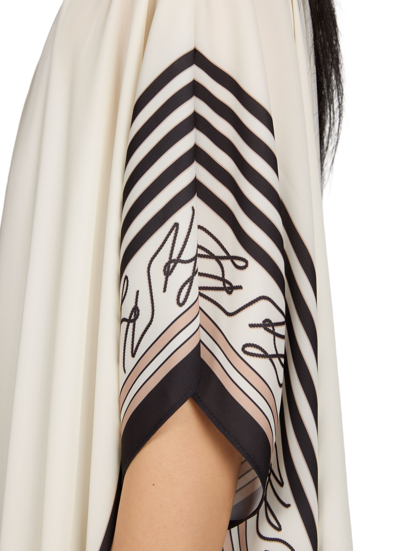 Printed square beach tunic KARL LAGERFELD White