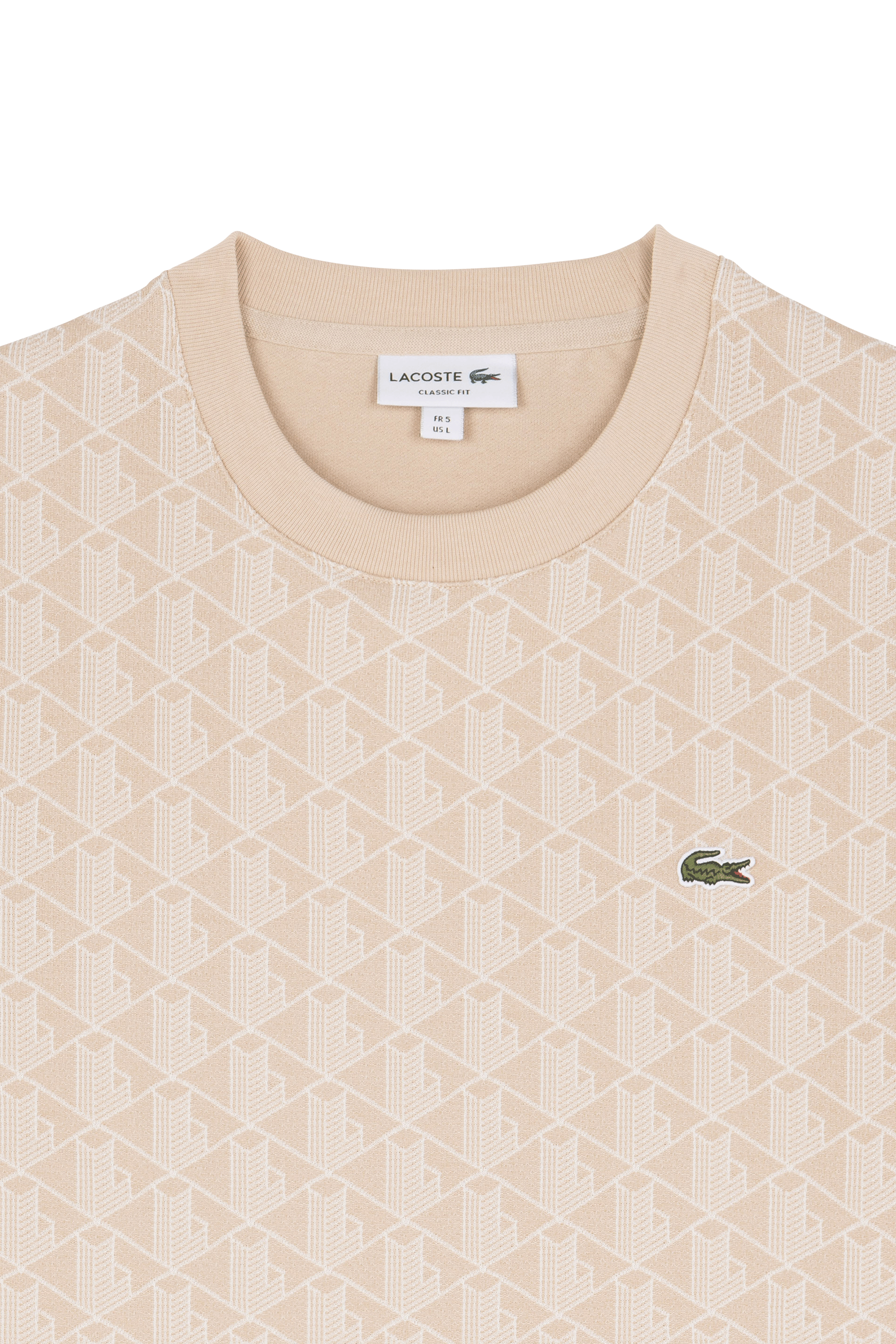 T-shirt tee-shirt LACOSTE Beige