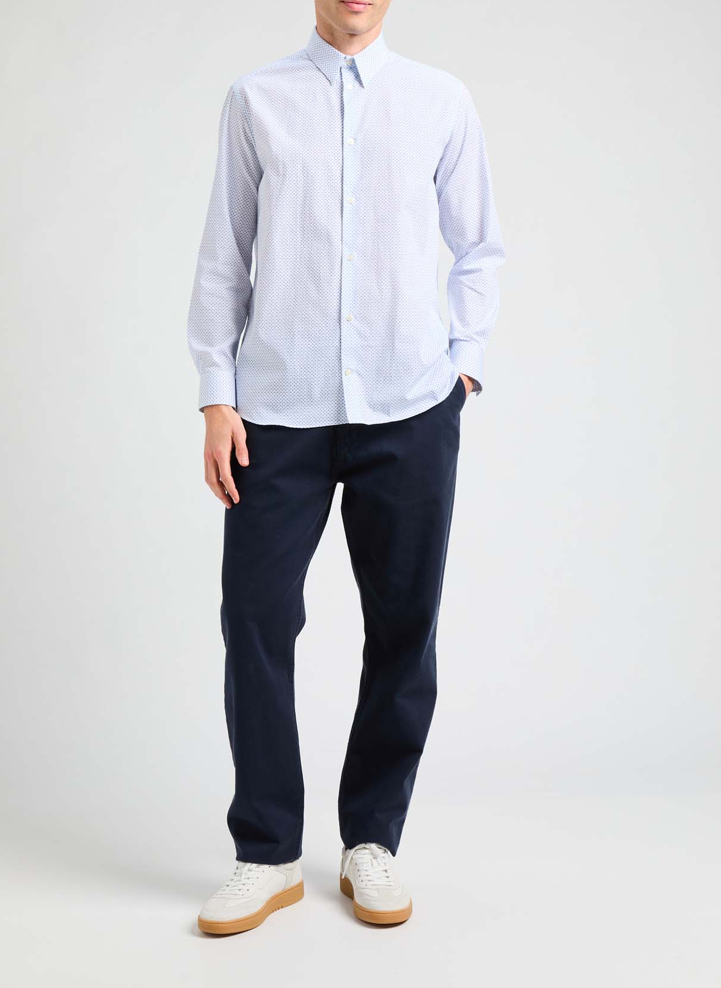 Chemise droite à motif Fasseti AU PRINTEMPS PARIS Bleu