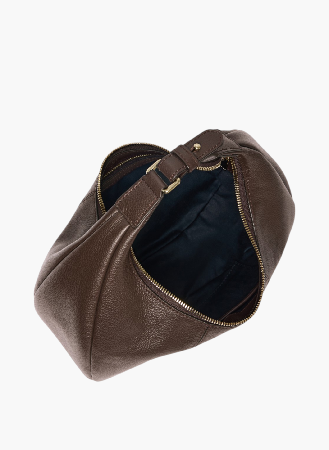 Petit sac hobo juliette en cuir grainé LE TANNEUR Marron