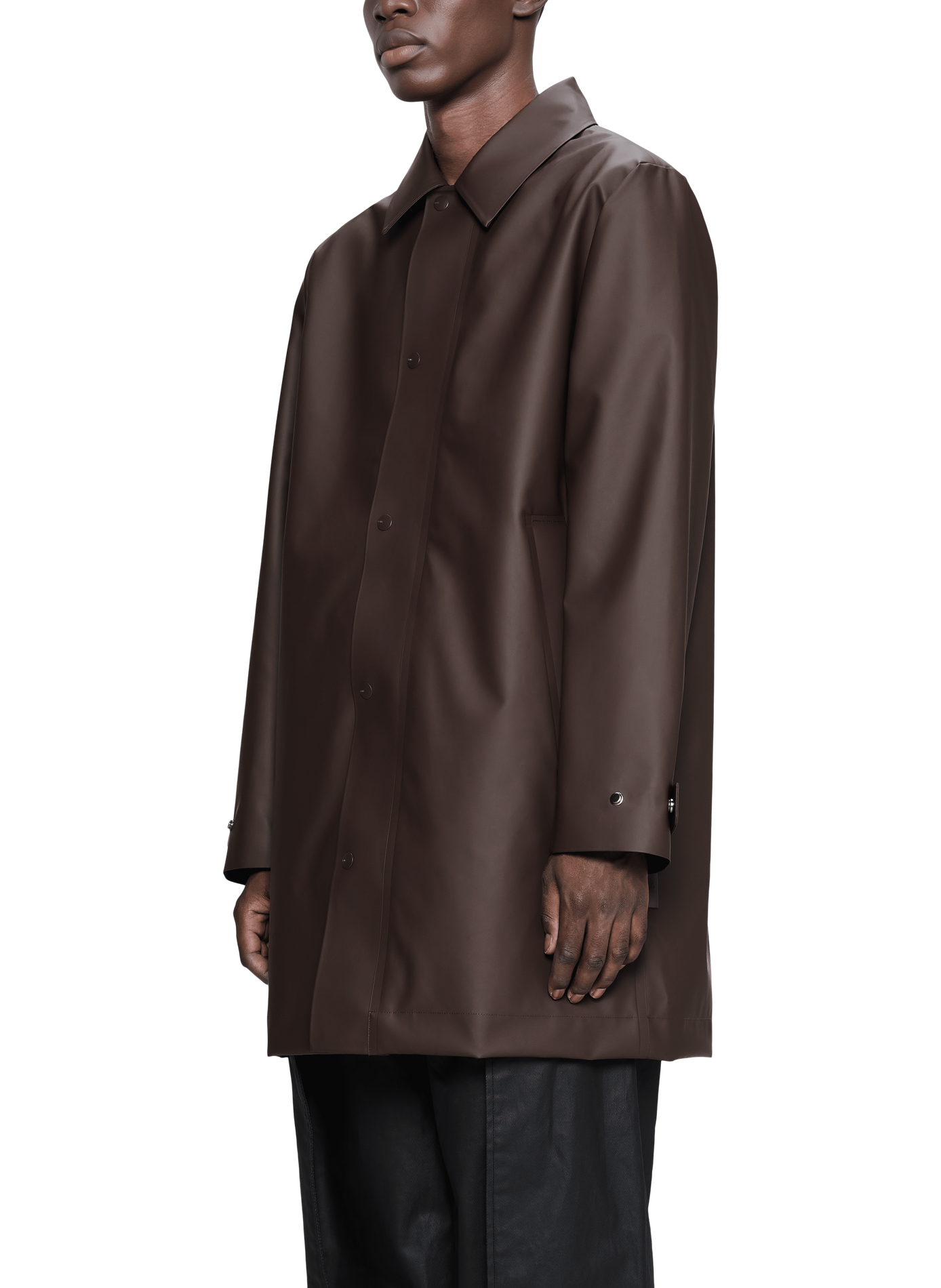 Parka à capuche RAINS Marron