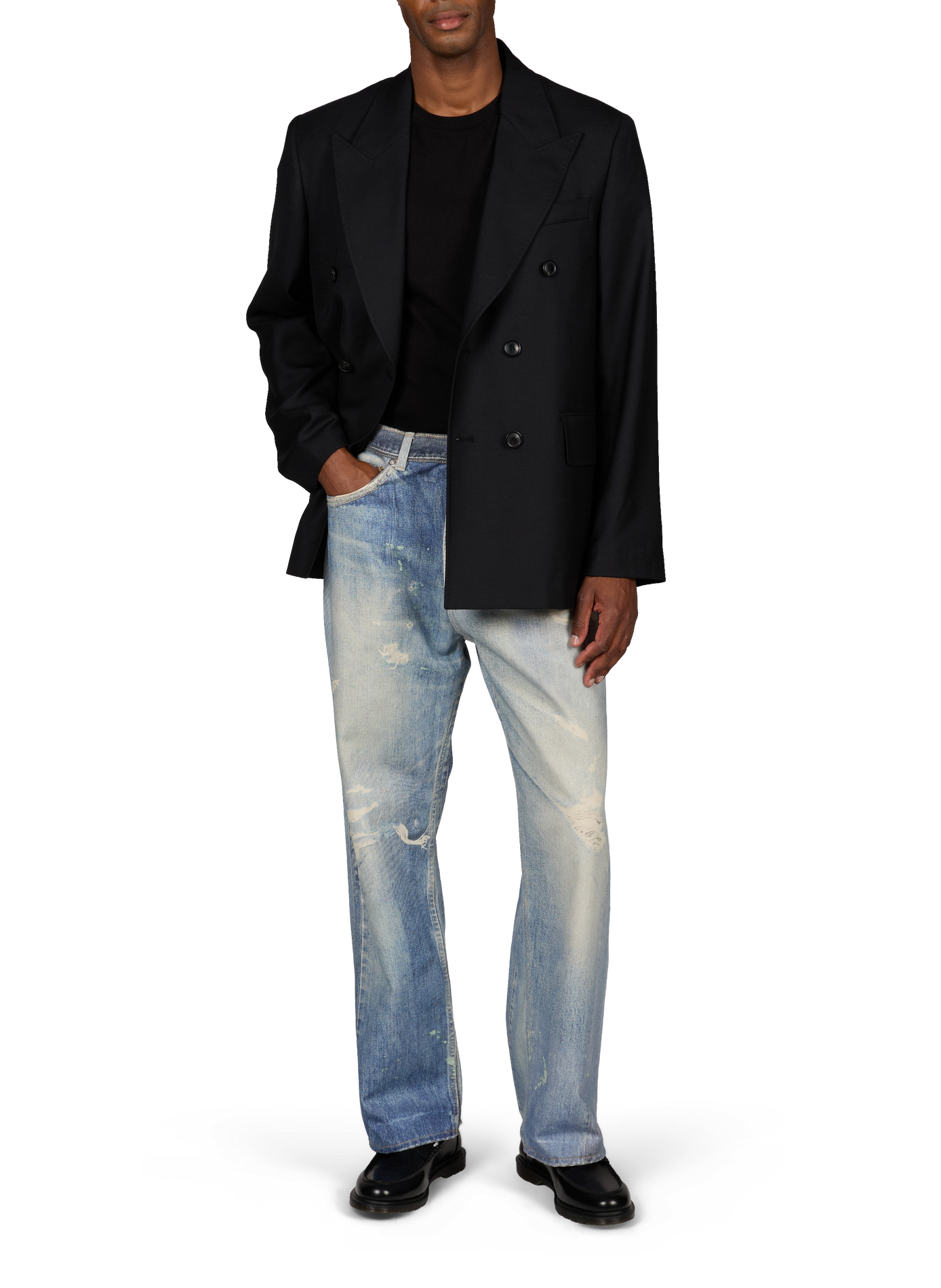 Rechte jeans Third Cut van katoen. OUR LEGACY Blauw